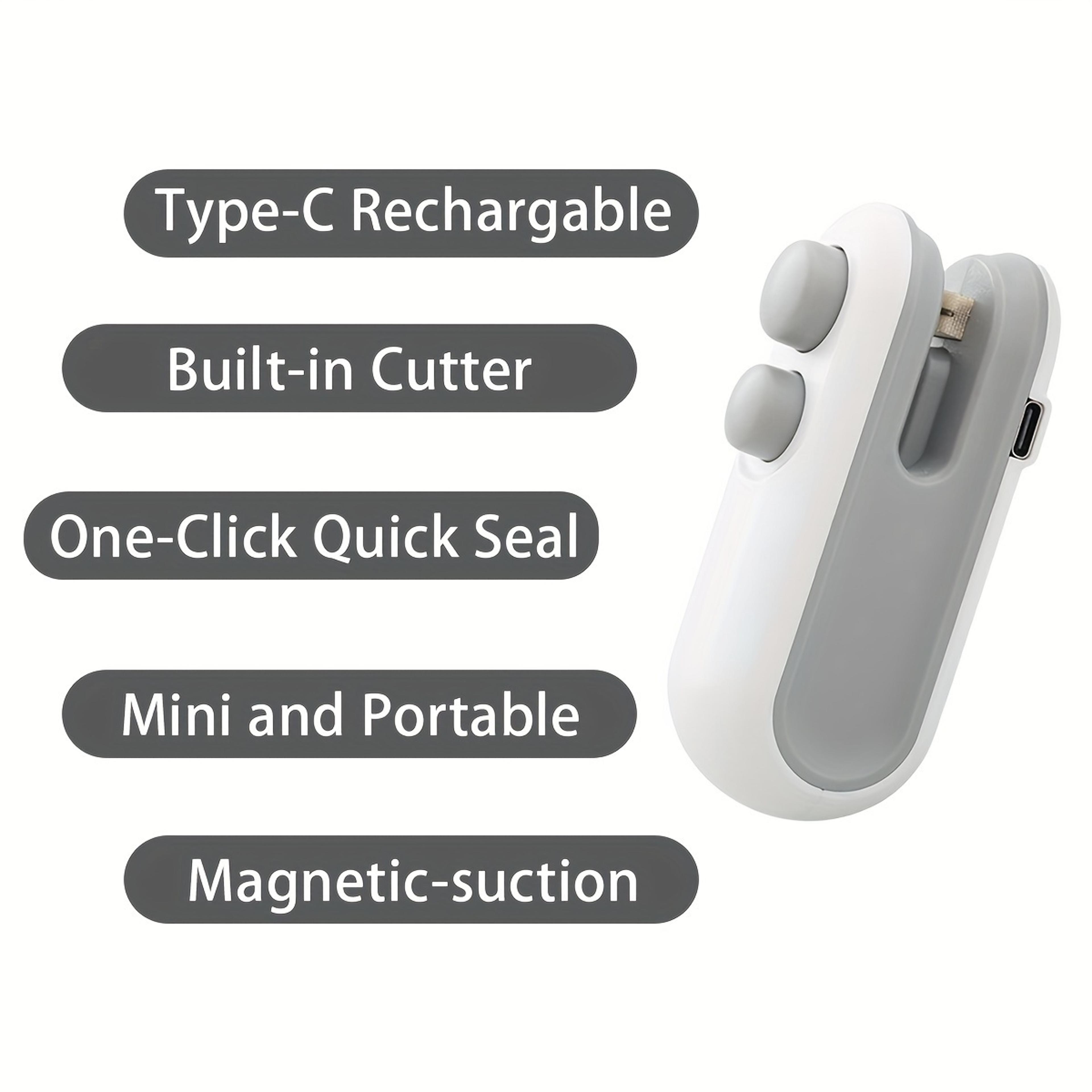 FreshLock Mini Bag Sealer With Cutter USB C Rechargeable Chip Bag Sealer 4