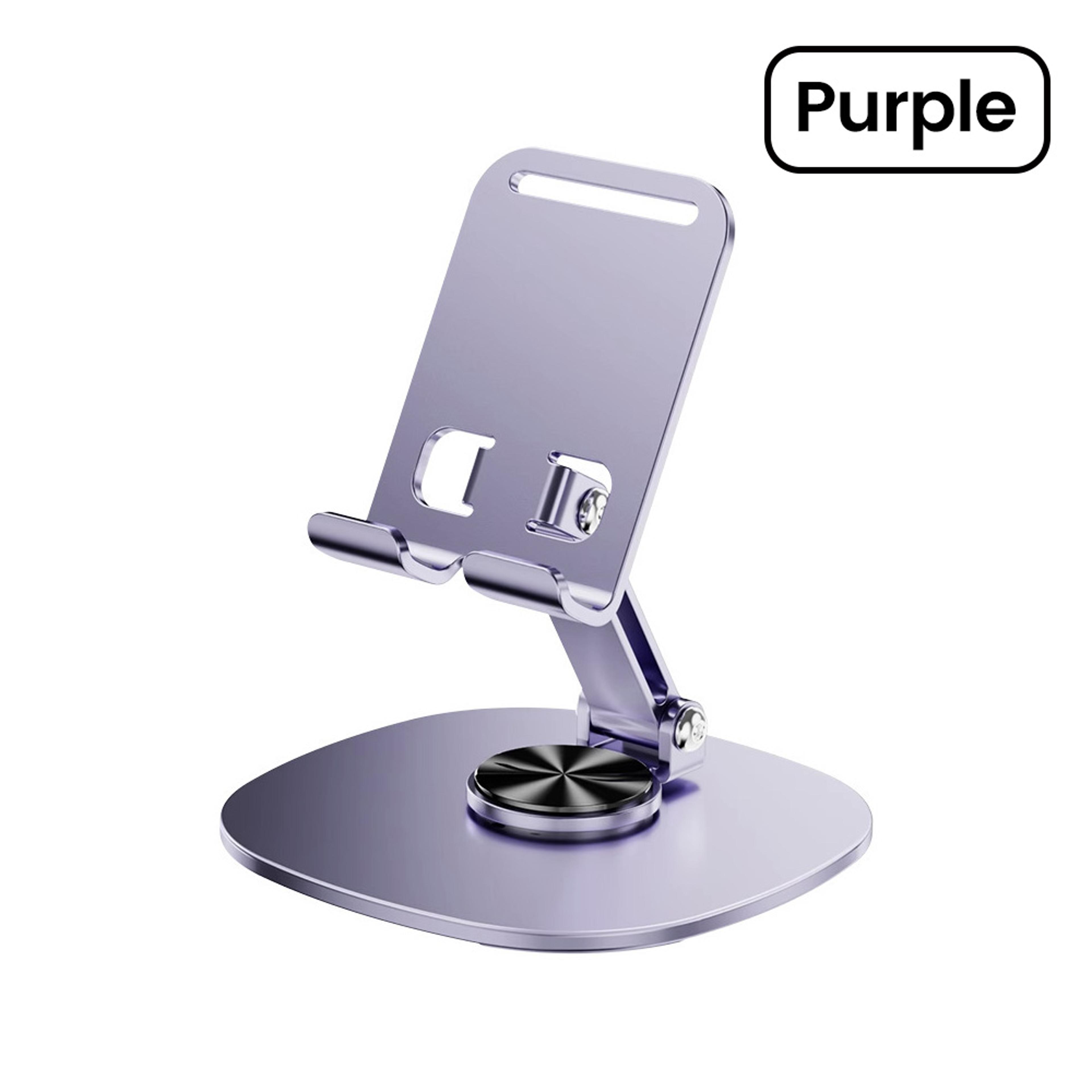 Rotating Phone Stand For Desk Adjustable Foldable Aluminum Holder 4