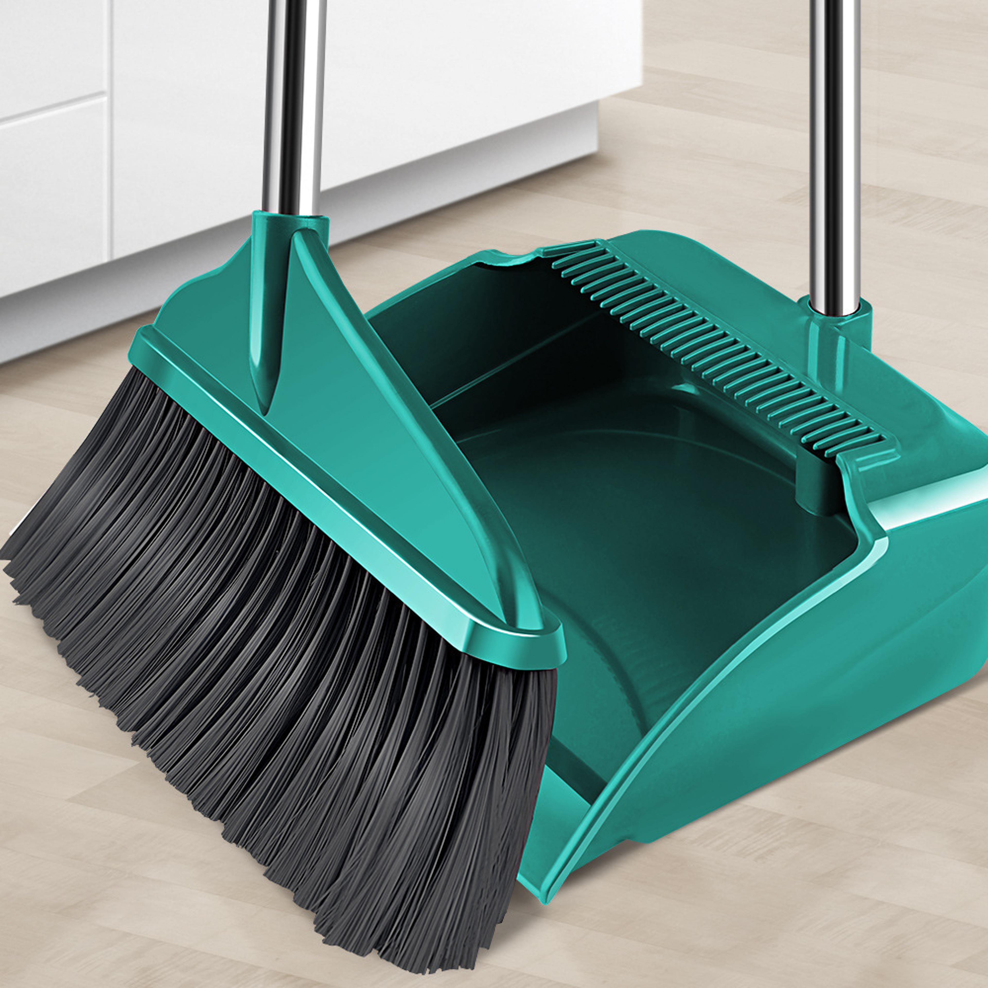 multifunction broom and dustpan set for easy floor sweeping