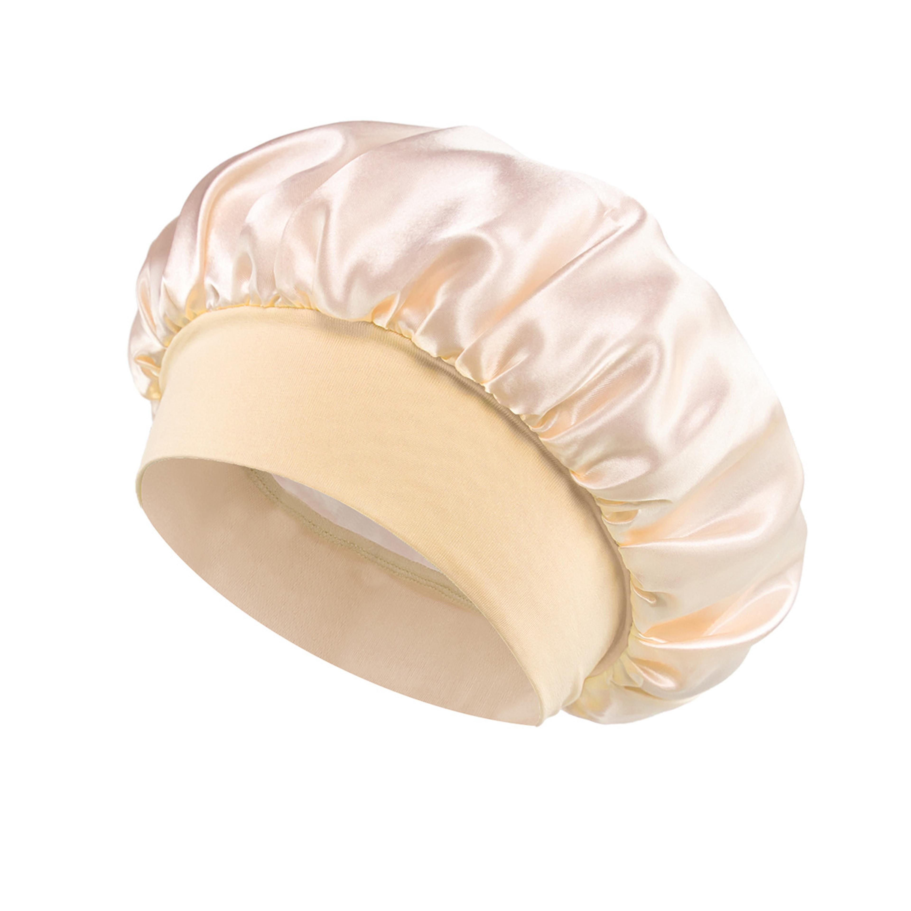Large Satin Bonnet For Sleeping For Long Hair Soft Silk Lined Sleep And Shower Hair Wrap 10
