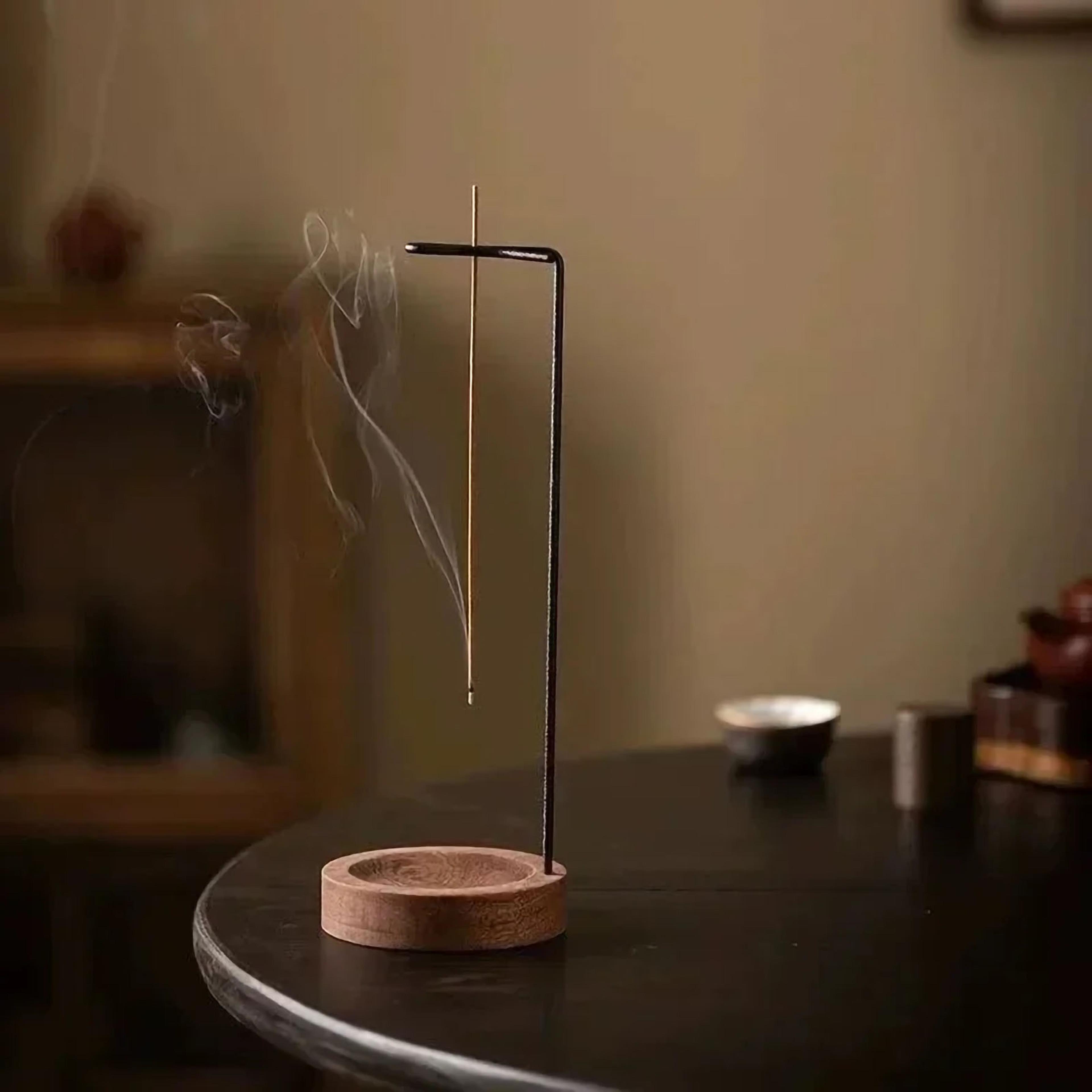 Upside Down Wooden Incense Burner For Zen Home Decor 2