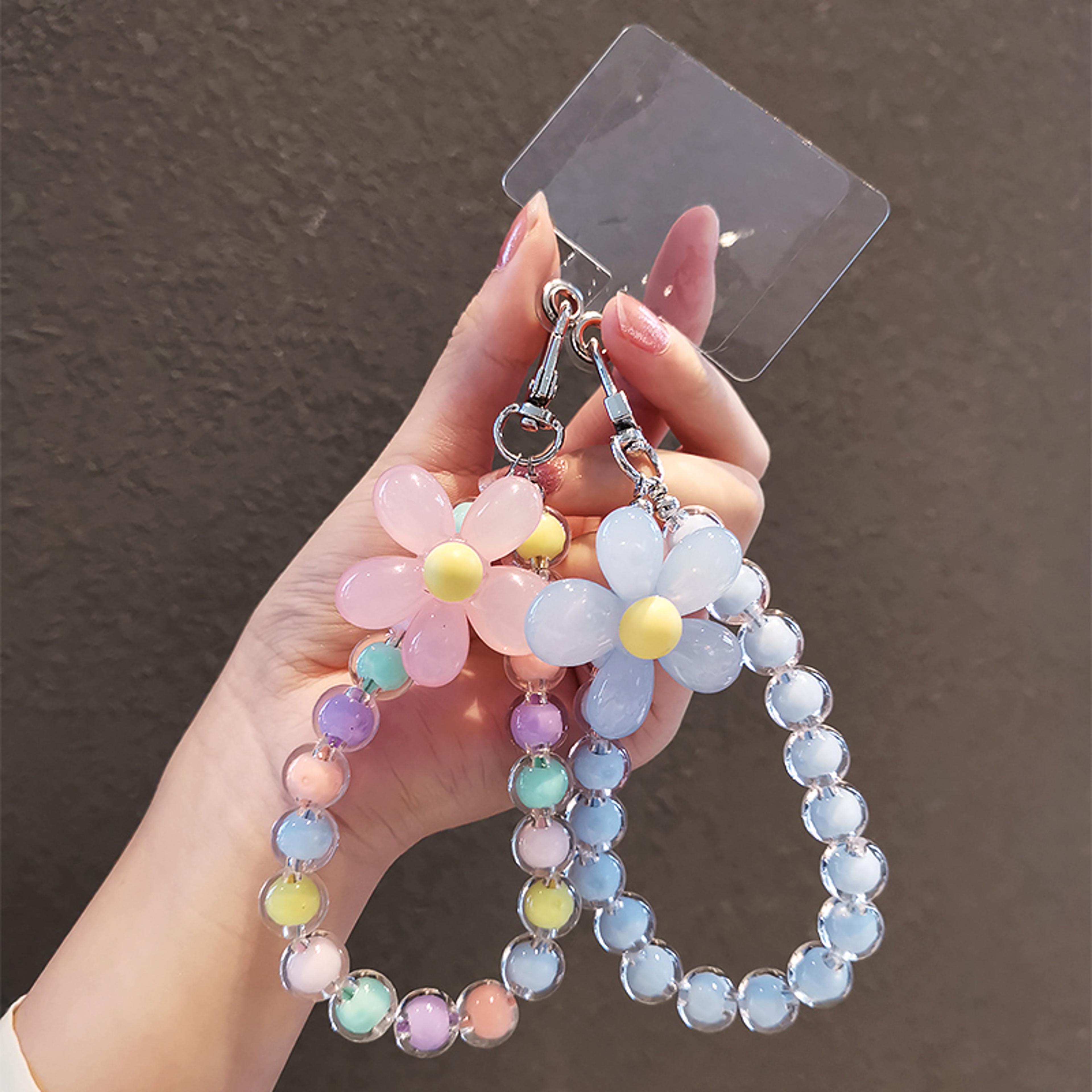 Macaron Beaded Phone Wrist Lanyard Anti Lost Phone Charm 1