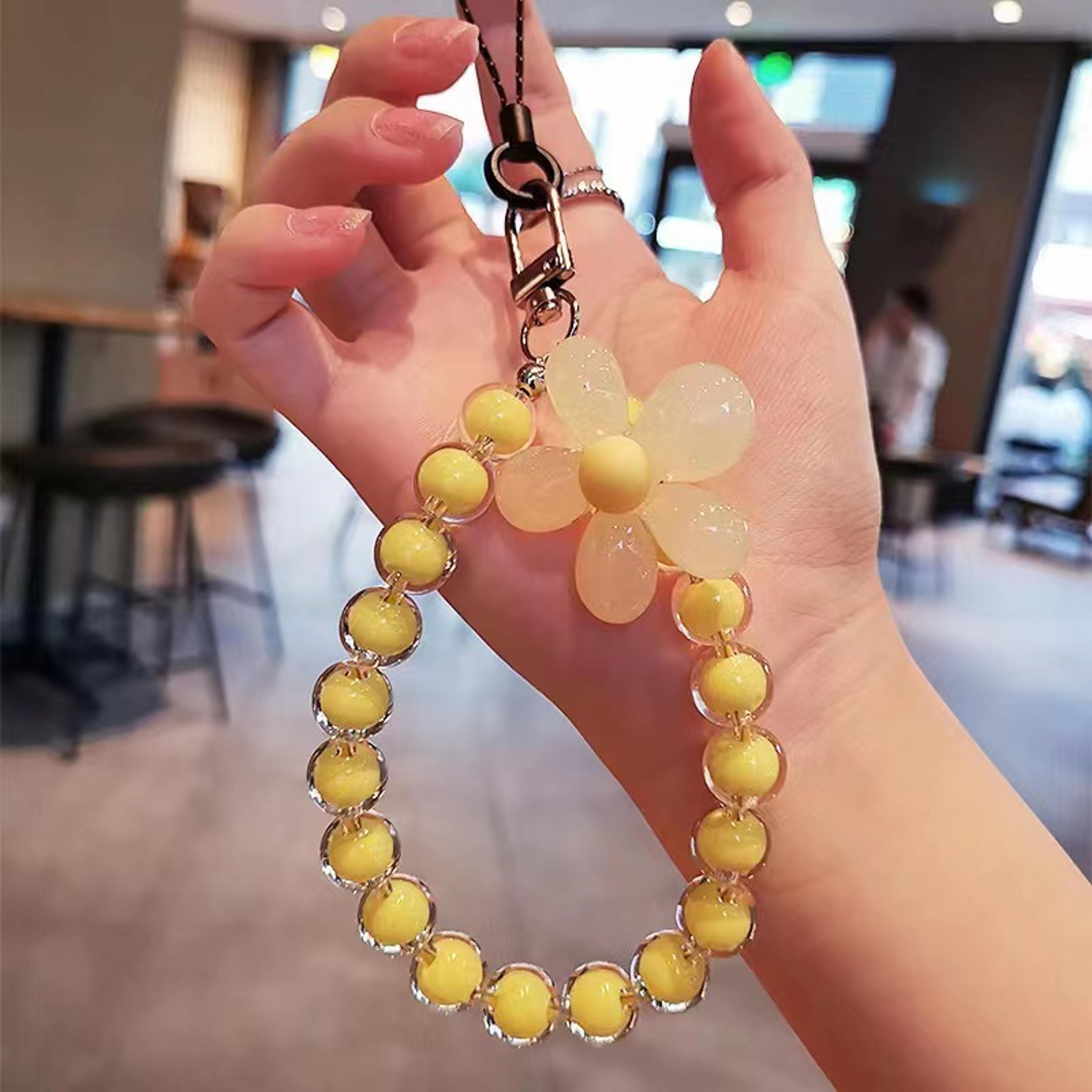 Macaron Beaded Phone Wrist Lanyard Anti Lost Phone Charm 5