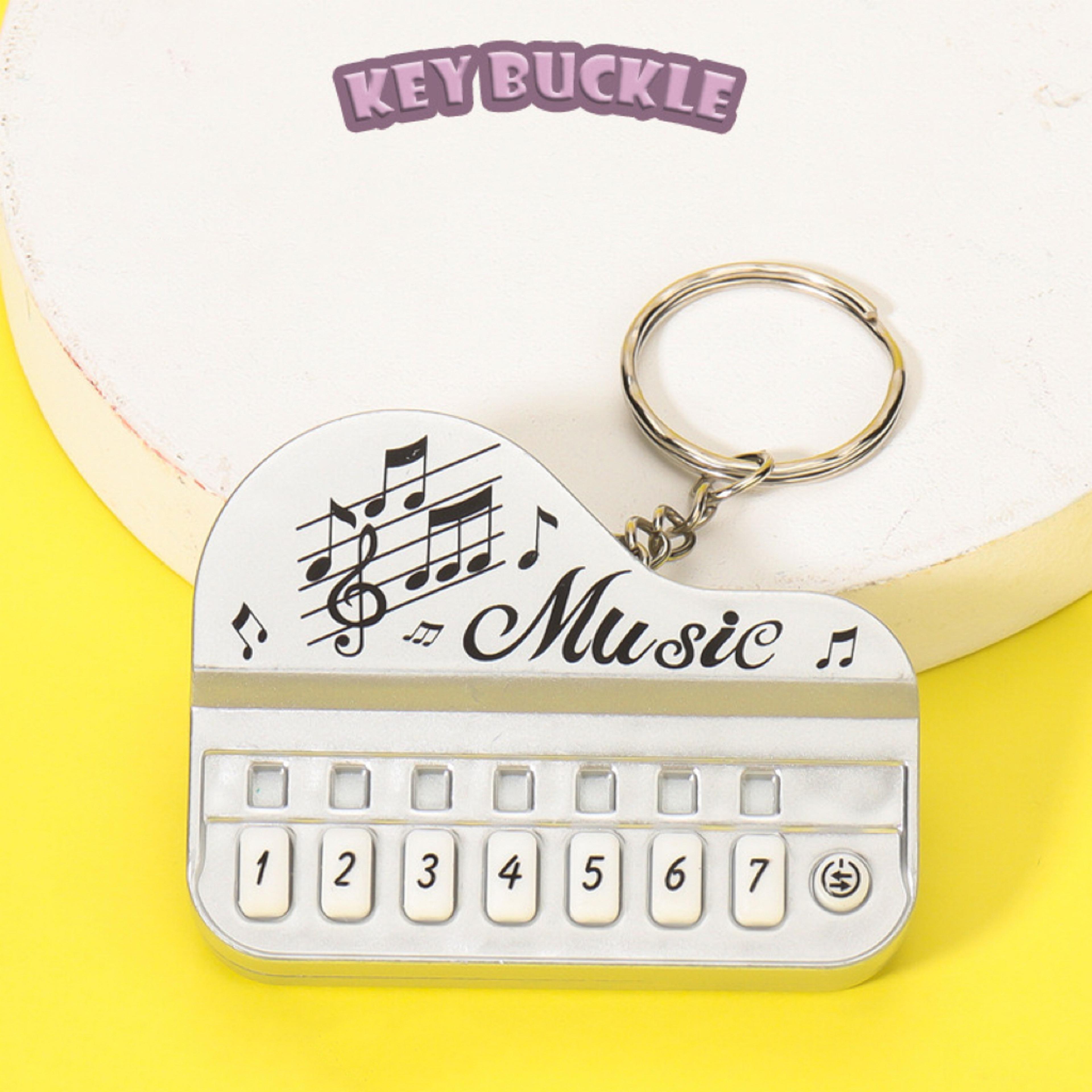 Light Up Mini Piano Keychain Music Toy Gift 4