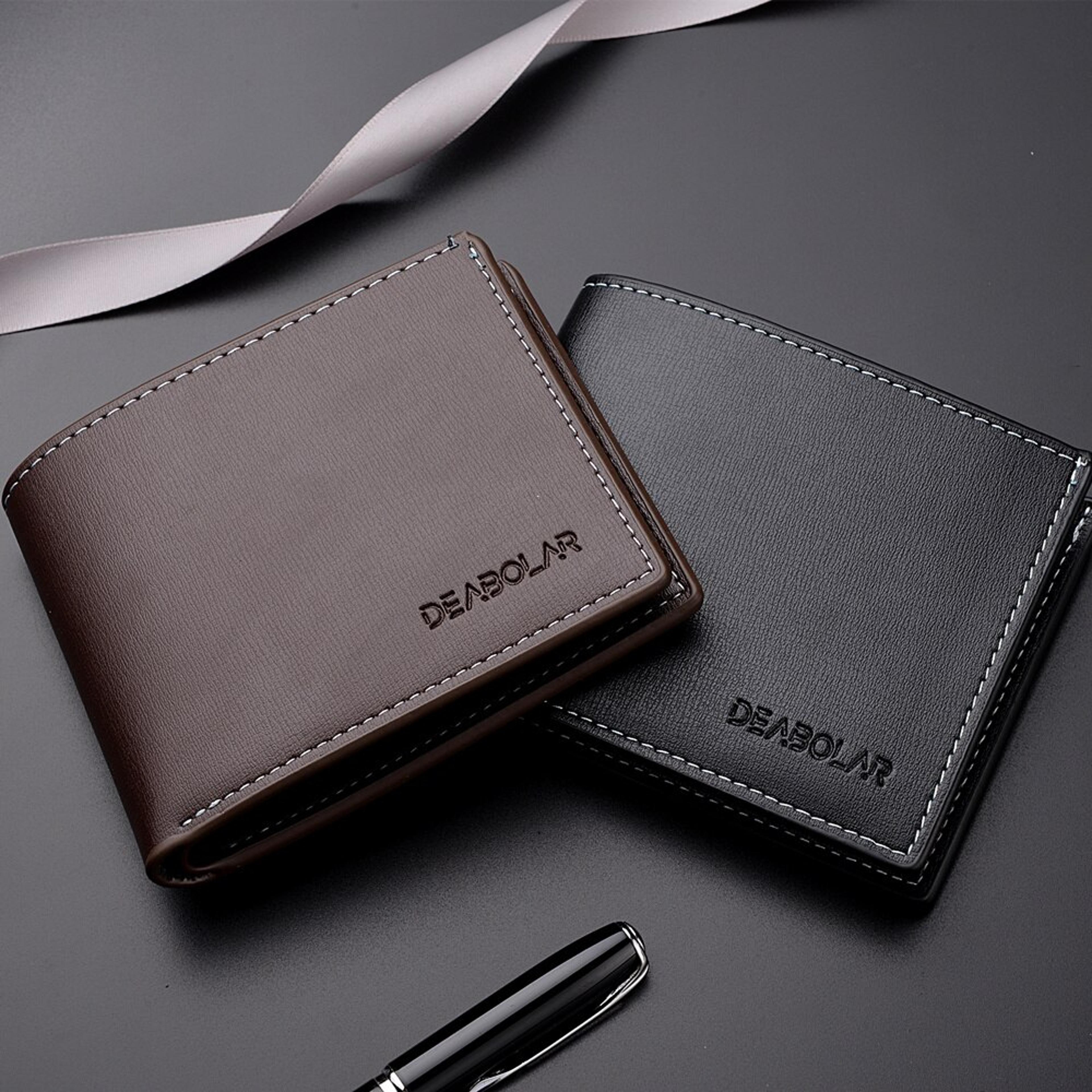slim pu leather wallet for men compact, durable, and stylish credit card holder