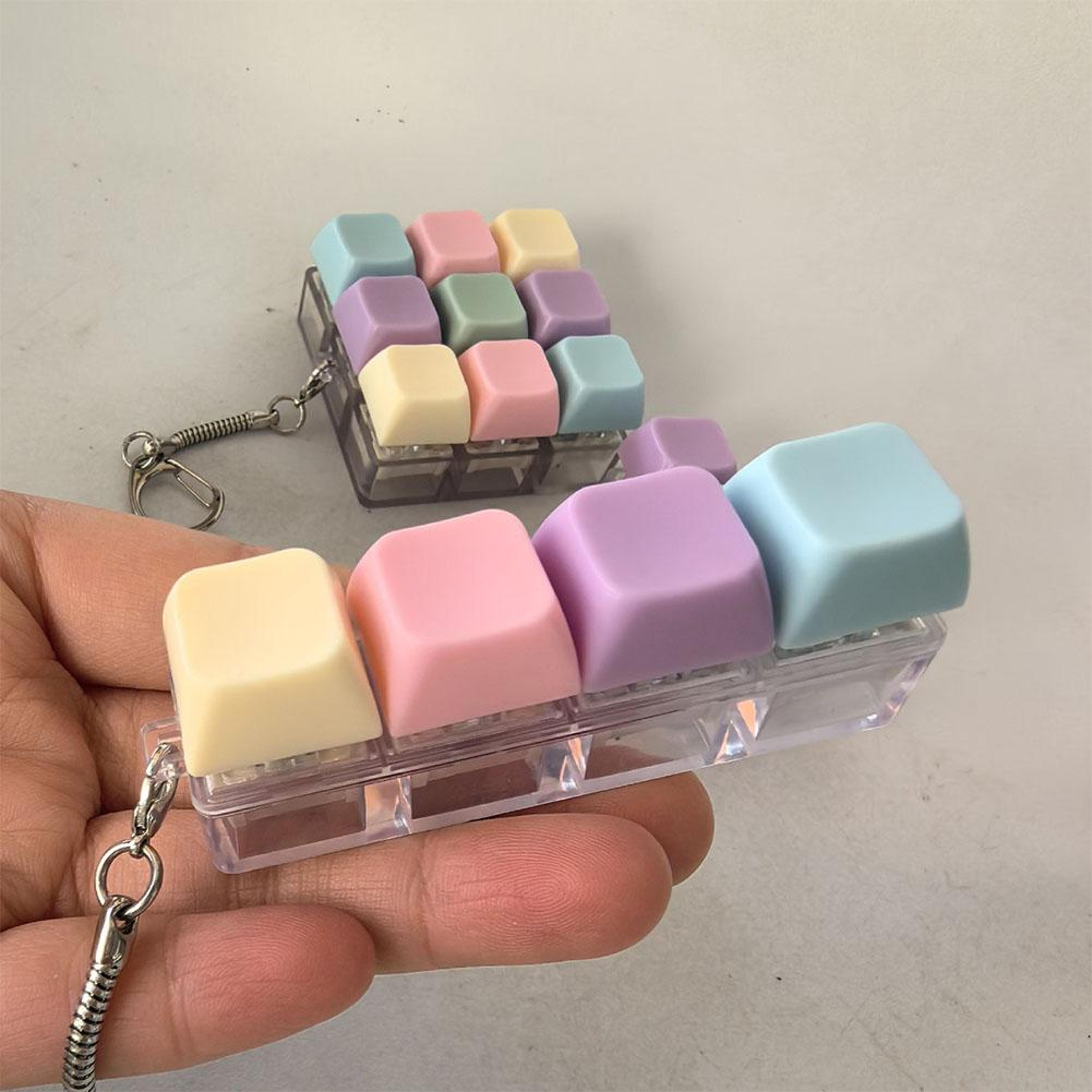 pocket mechanical keyboard fidget clicker keychain