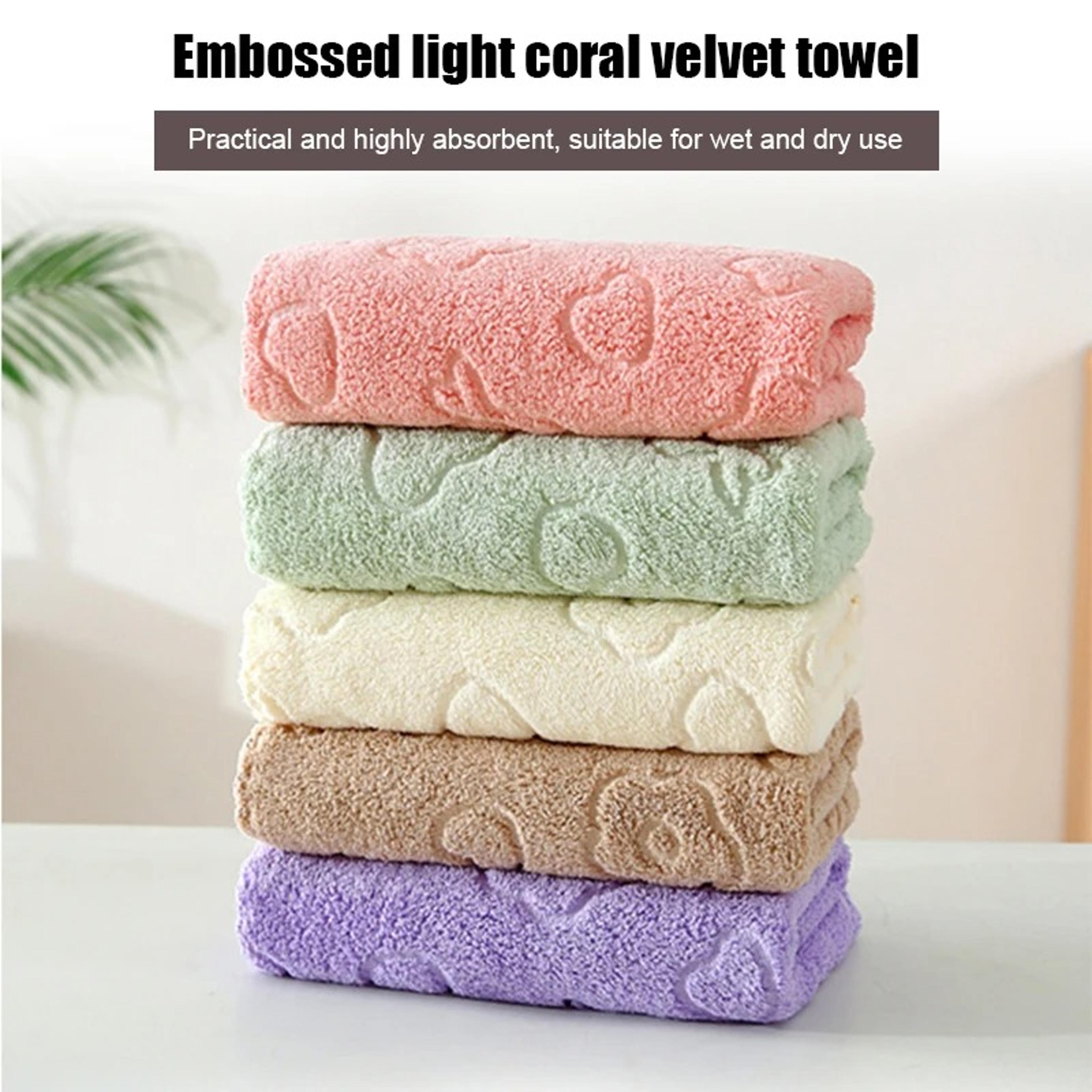 coral fleece face towels quick dry soft absorbent washcloths