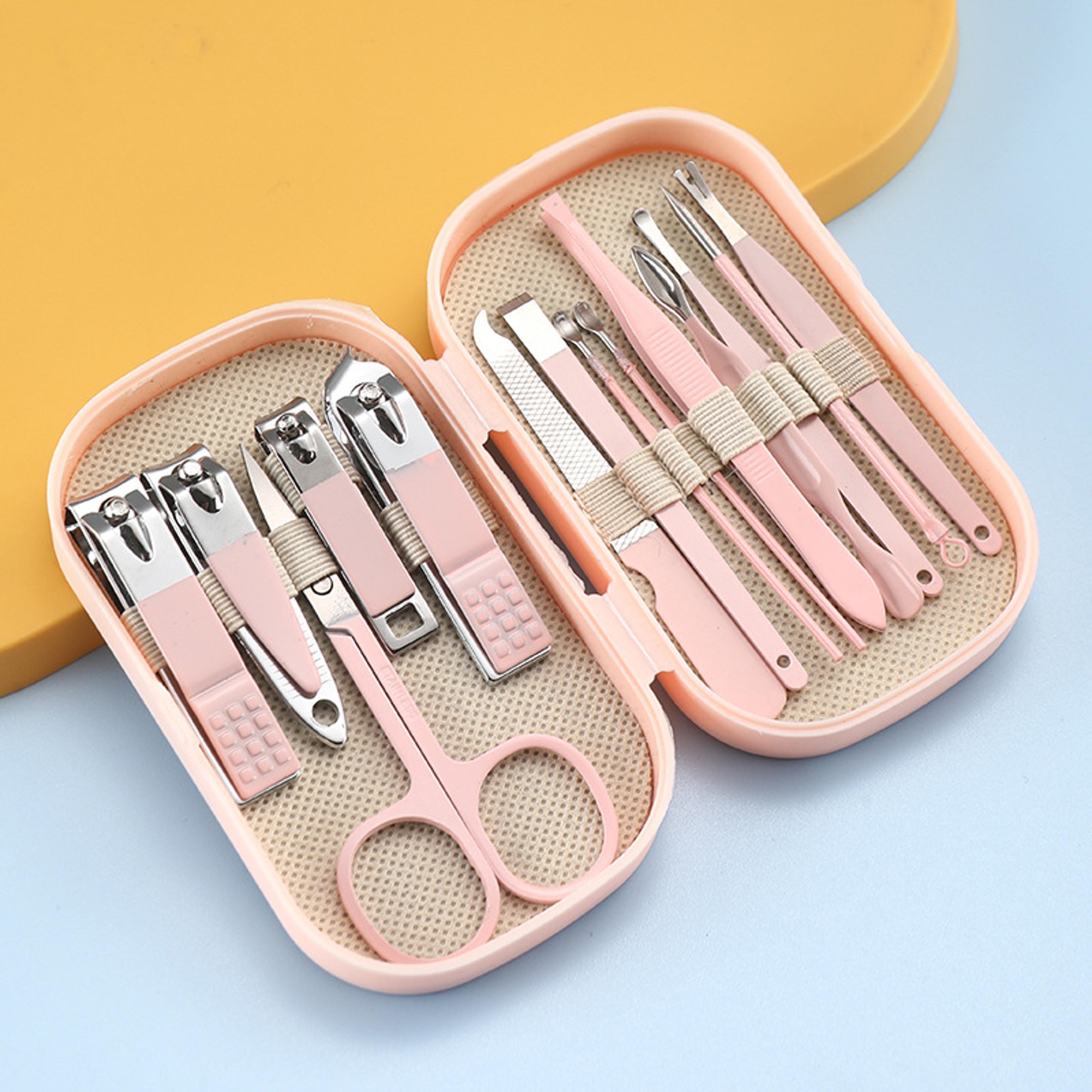 manicure set stainless steel nail clippers and pedicure grooming kit