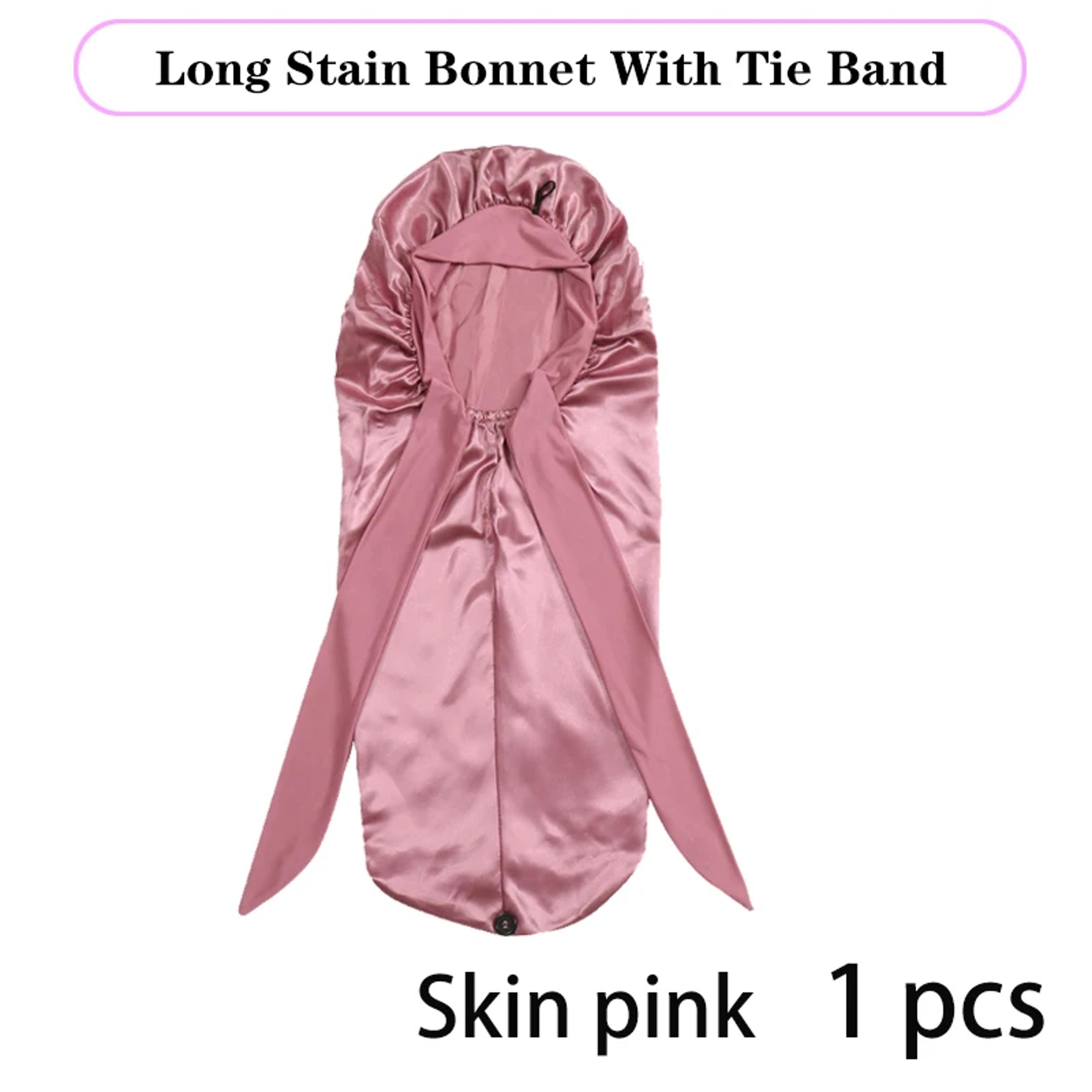 Extra Large Satin Bonnet With Long Tie For Sleeping 2