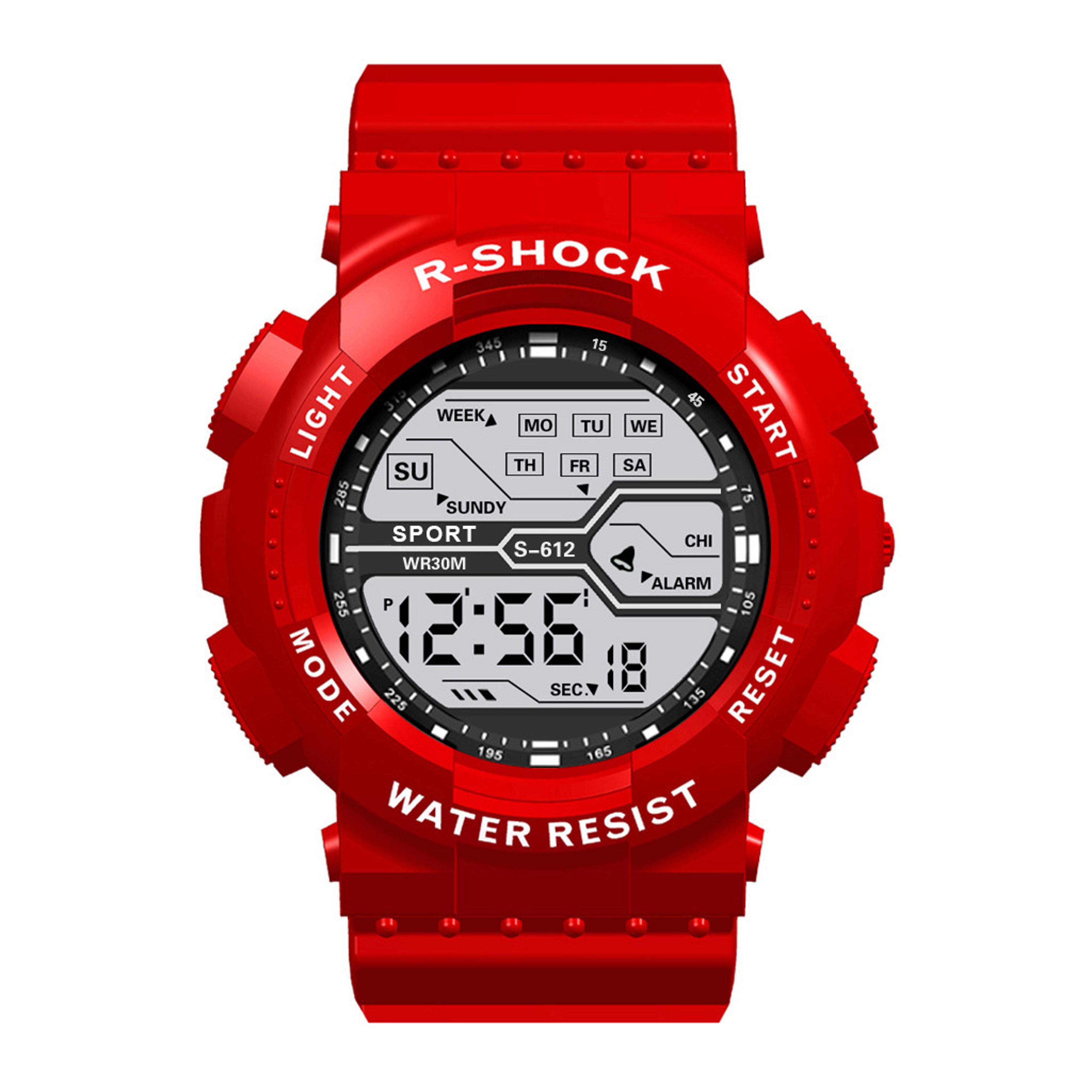 mens waterproof led digital sports watch large face military style