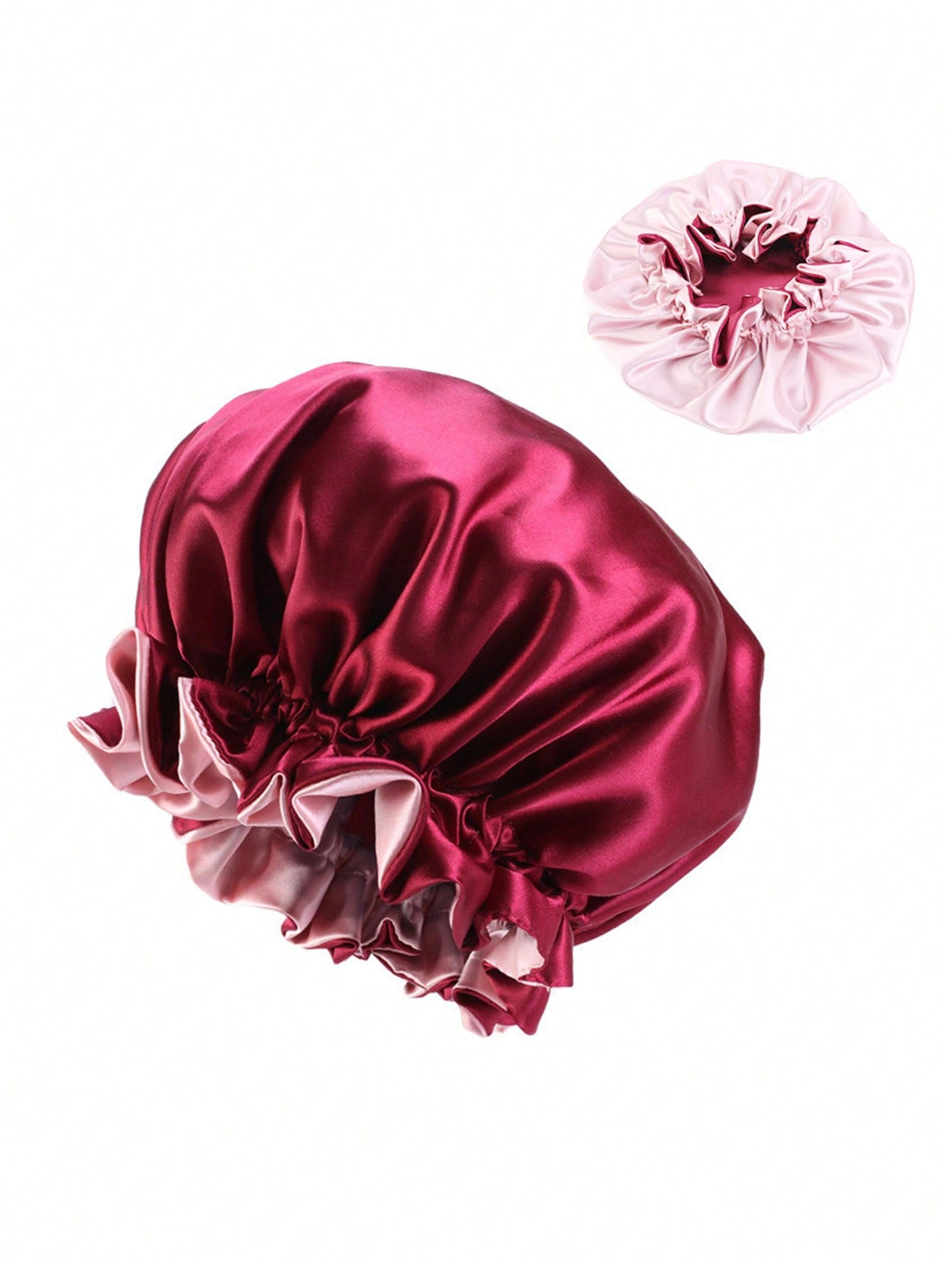 Reversible Double Layer Satin Bonnet For Sleeping For Curly Hair Braids 2