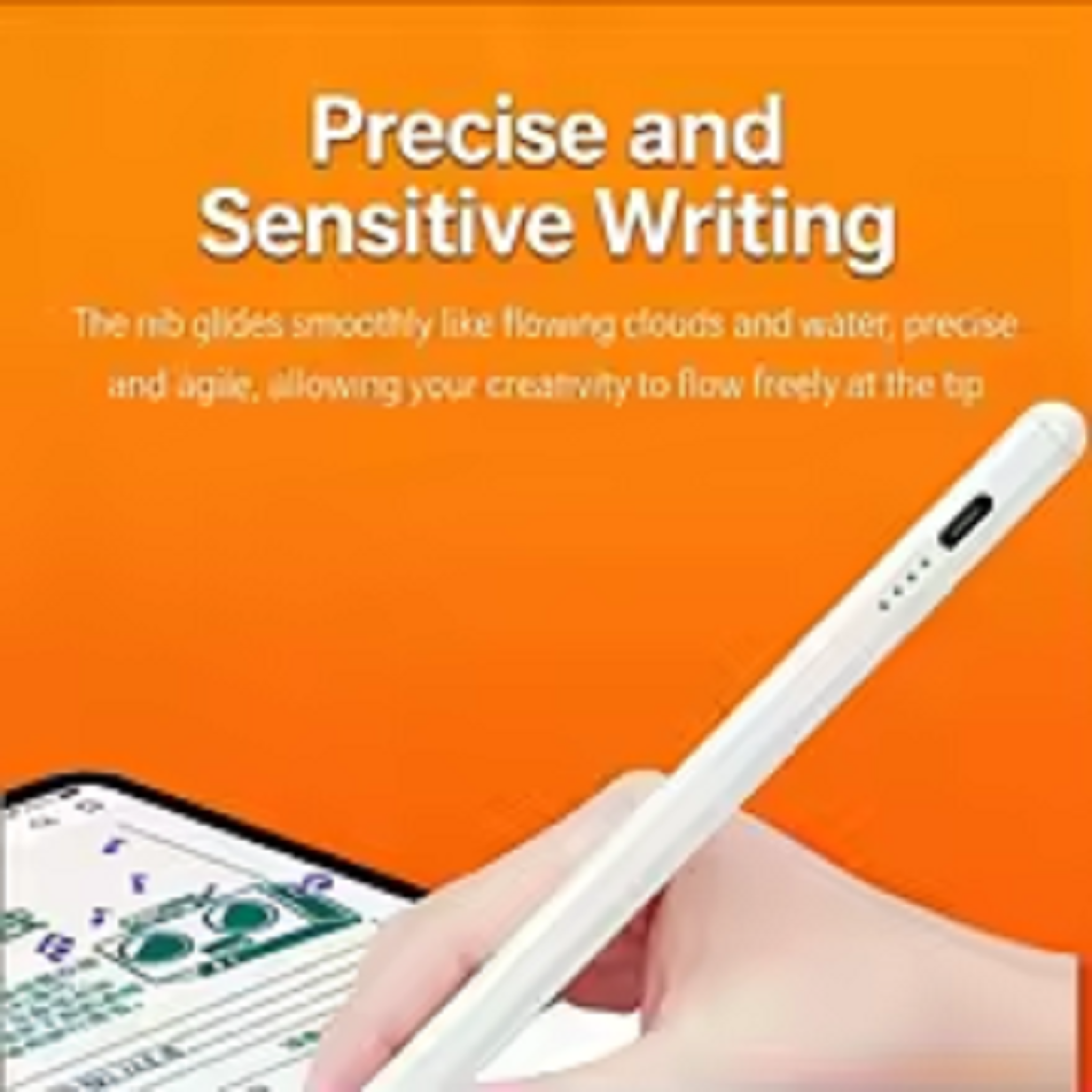 apple pencil palm rejection stylus, air, mini models precise drawing, writing, and comfortable grip