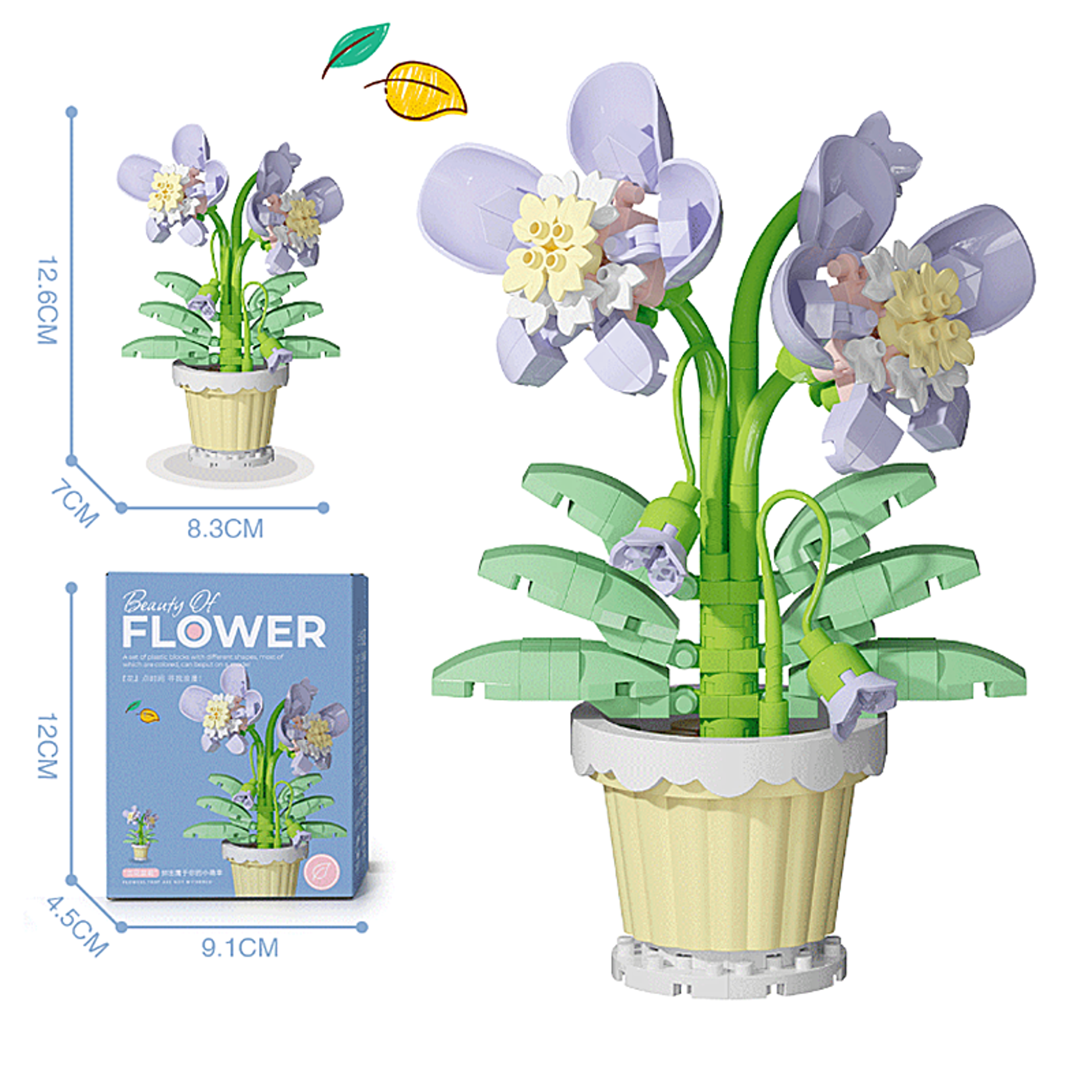 Creative Building Block Bouquet Eternal Rose  Sunflower Plant Assembled Building Block Toy Gift 4