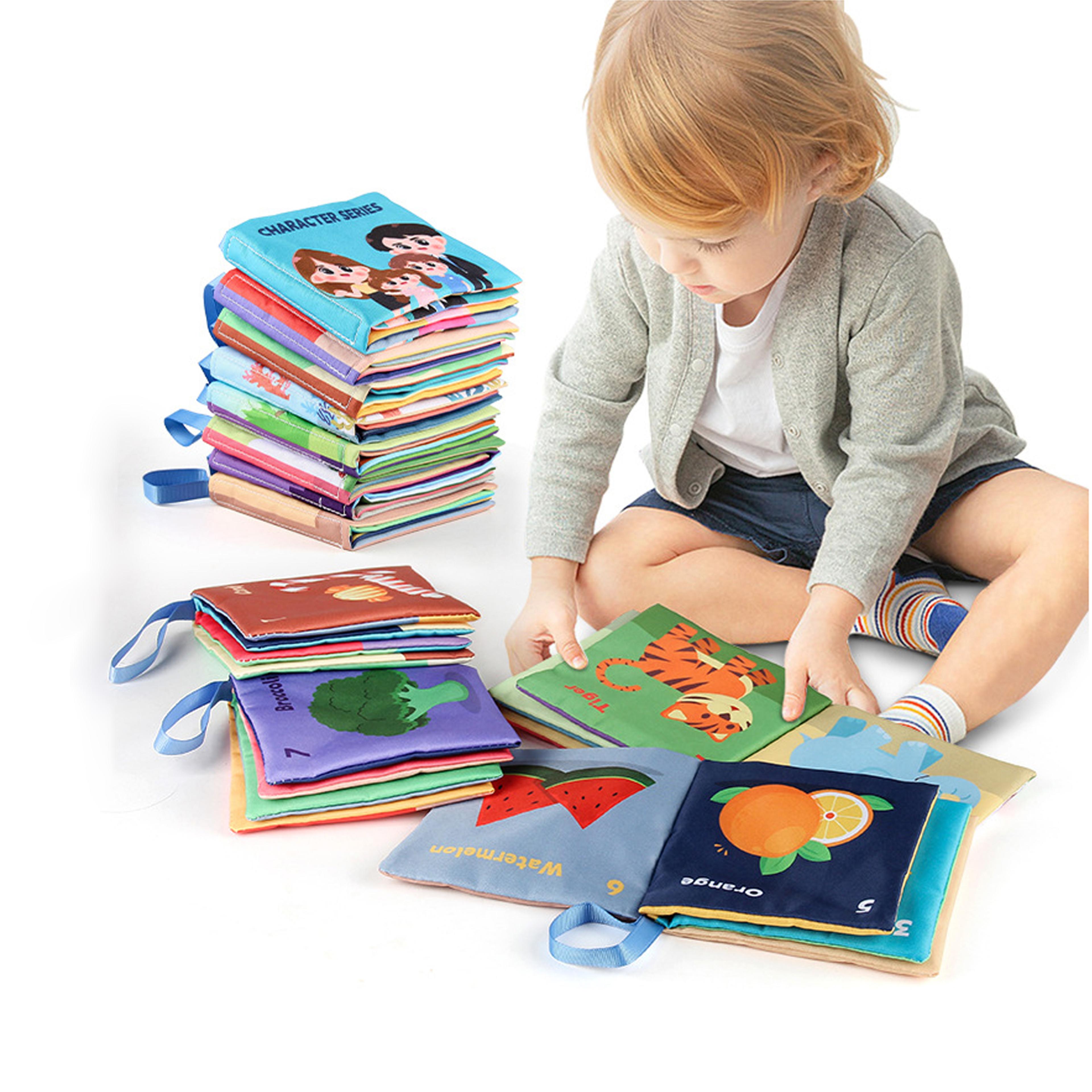 montessori sensory baby book touch & high contrast educational cloth book for early learning