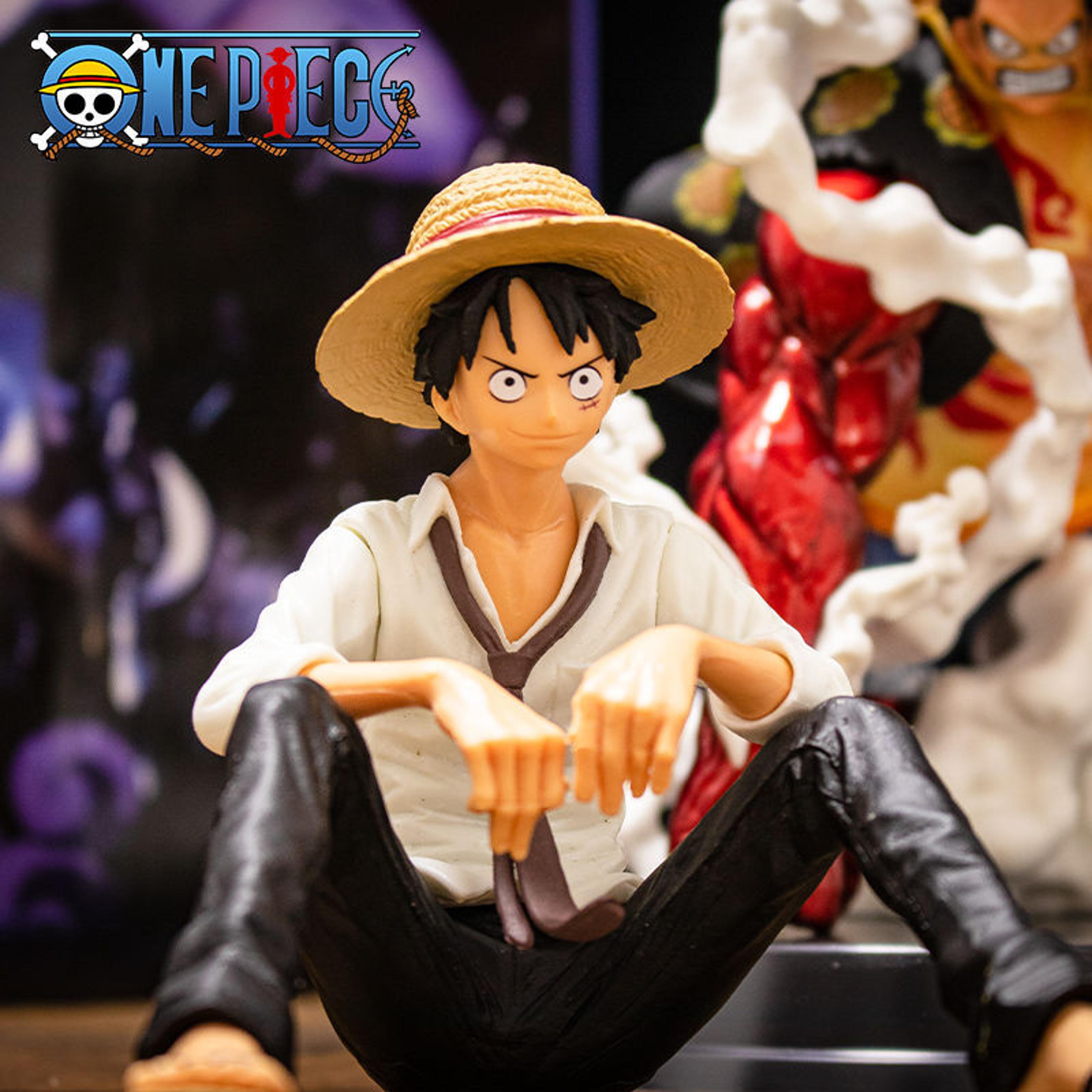 one piece luffy sitting pvc action figure perfect gift for anime fans and collectors