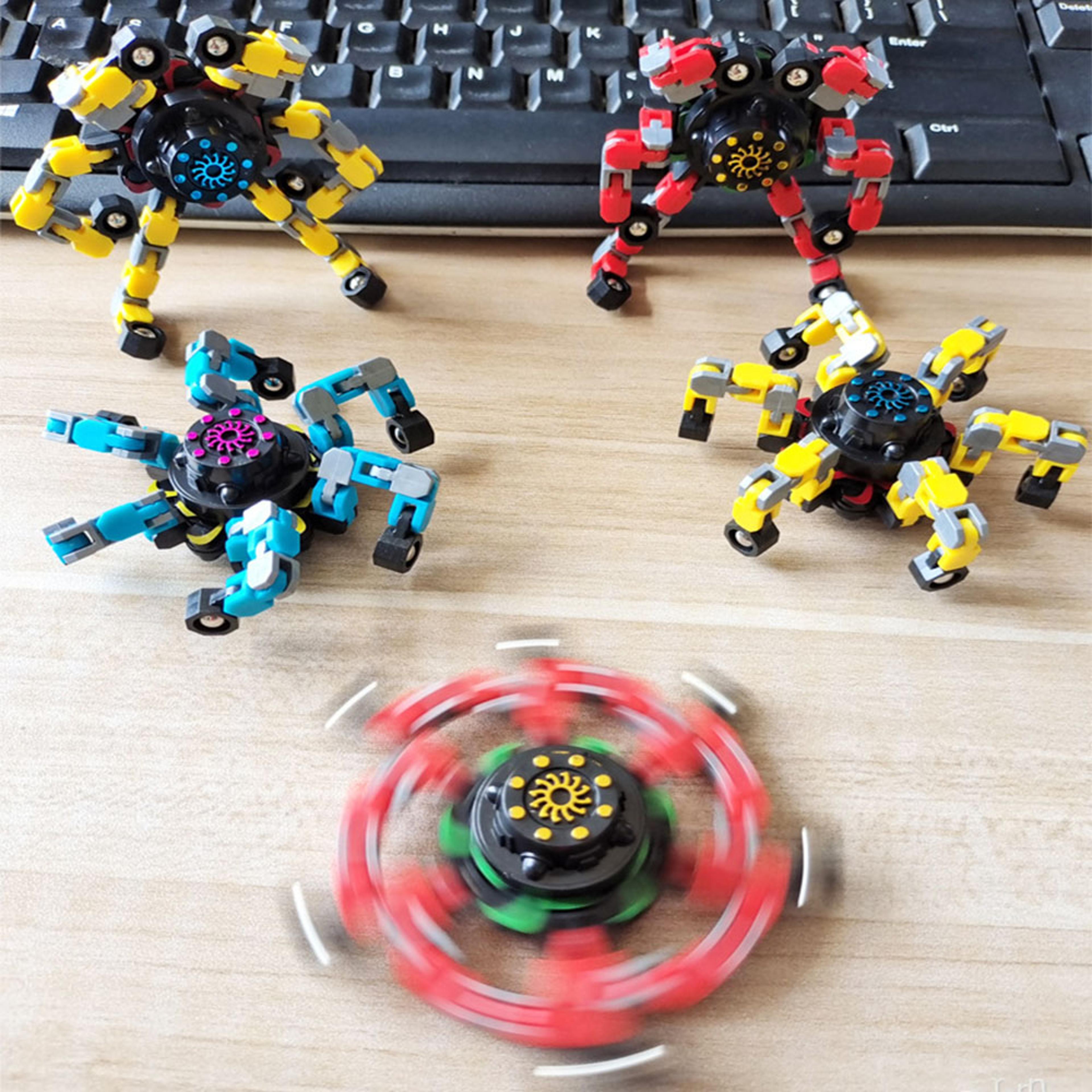 transformable chain fidget spinner toy for sensory stress relief