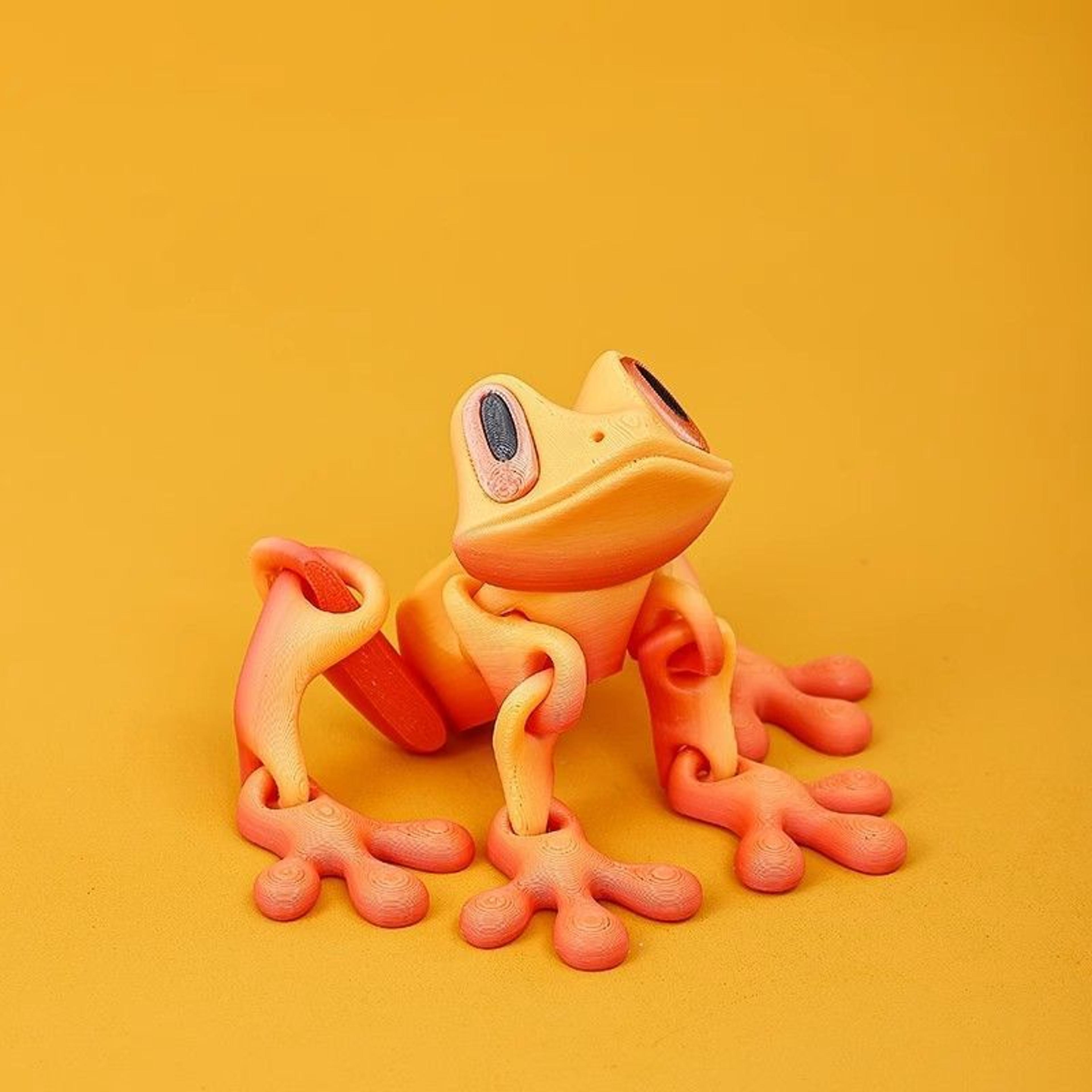 Printed Movable Tree Frog Magnet Desk Toy 3