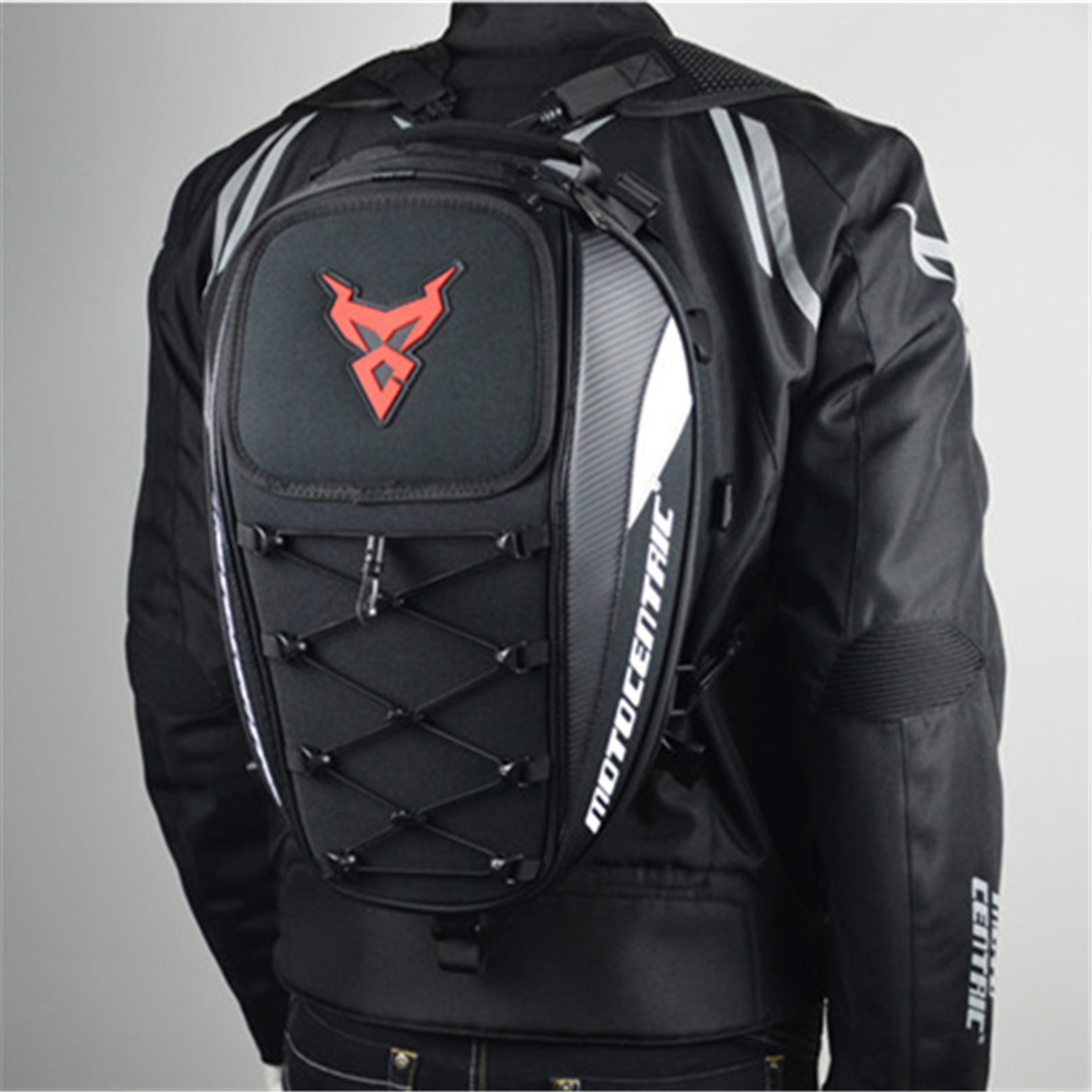 Waterproof Motorcycle Rear Seat Tail Bag Multi Functional Motorbike Backpack  Helmet Carrier 2