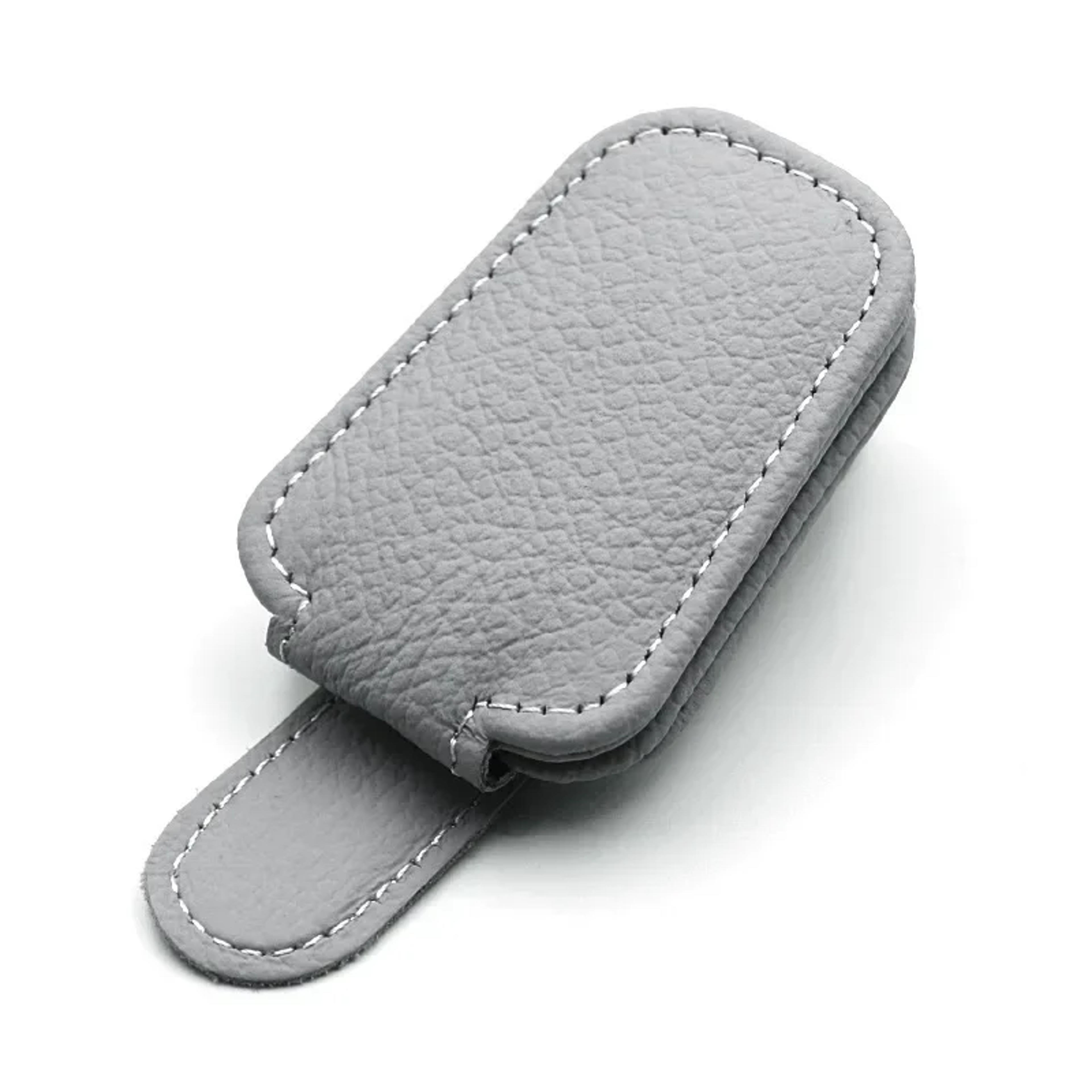 Magnetic Leather Sunglasses Holder  Ticket Clip For Car Sunshades 5