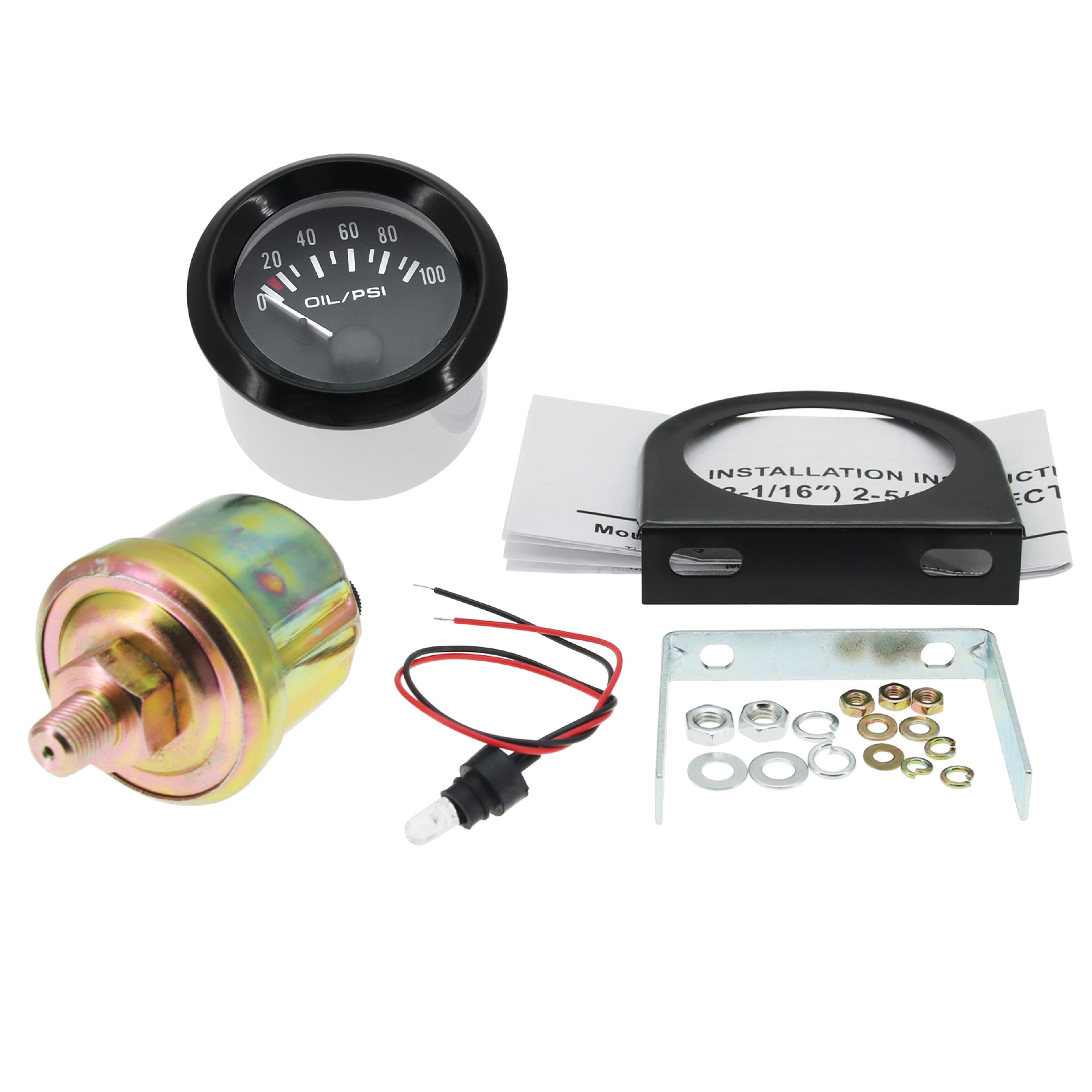 Oil Pressure Gauge With Volt  Temp Sensor 2