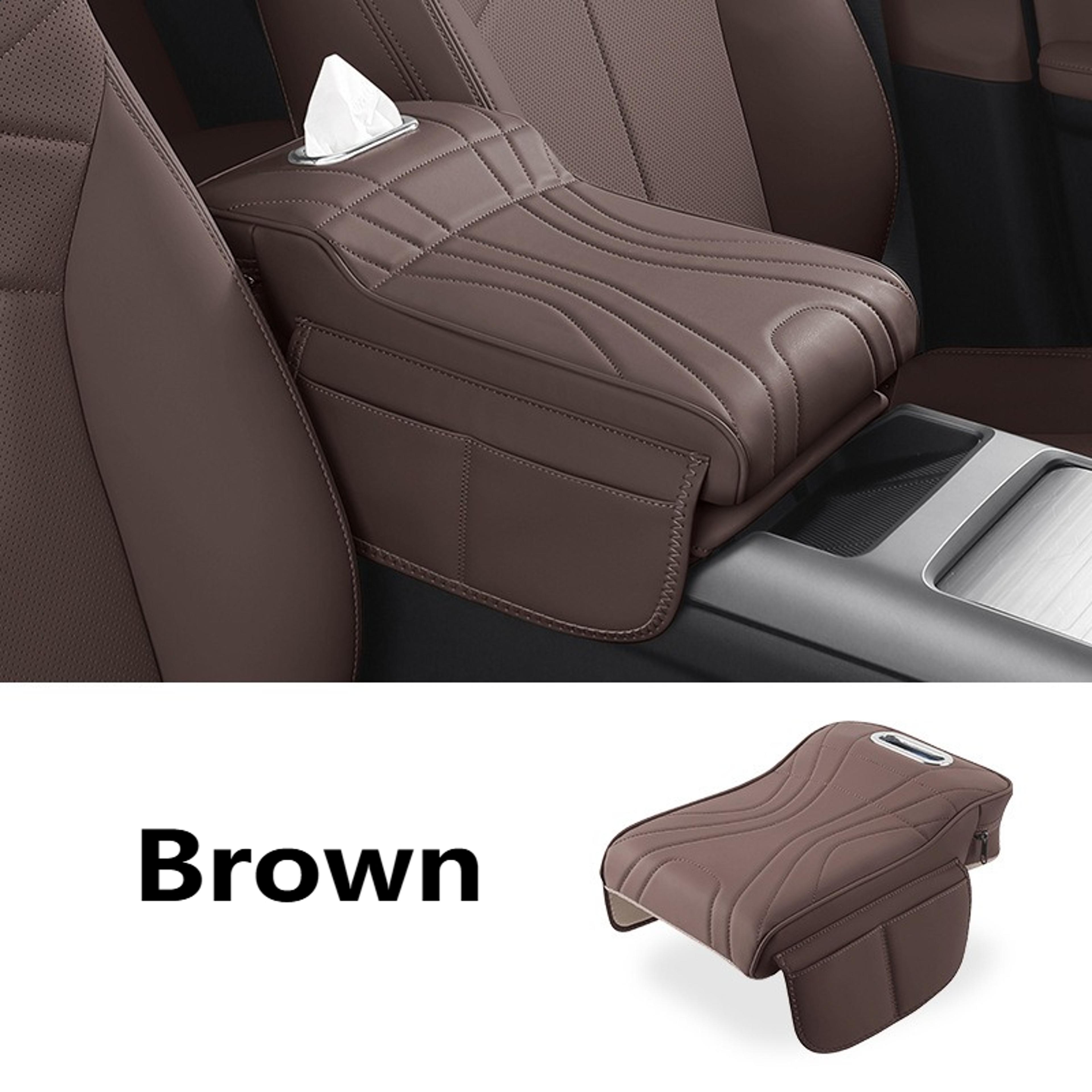 Premium Car Armrest Extender  Storage Organizer Leather Upgrade Pad 5