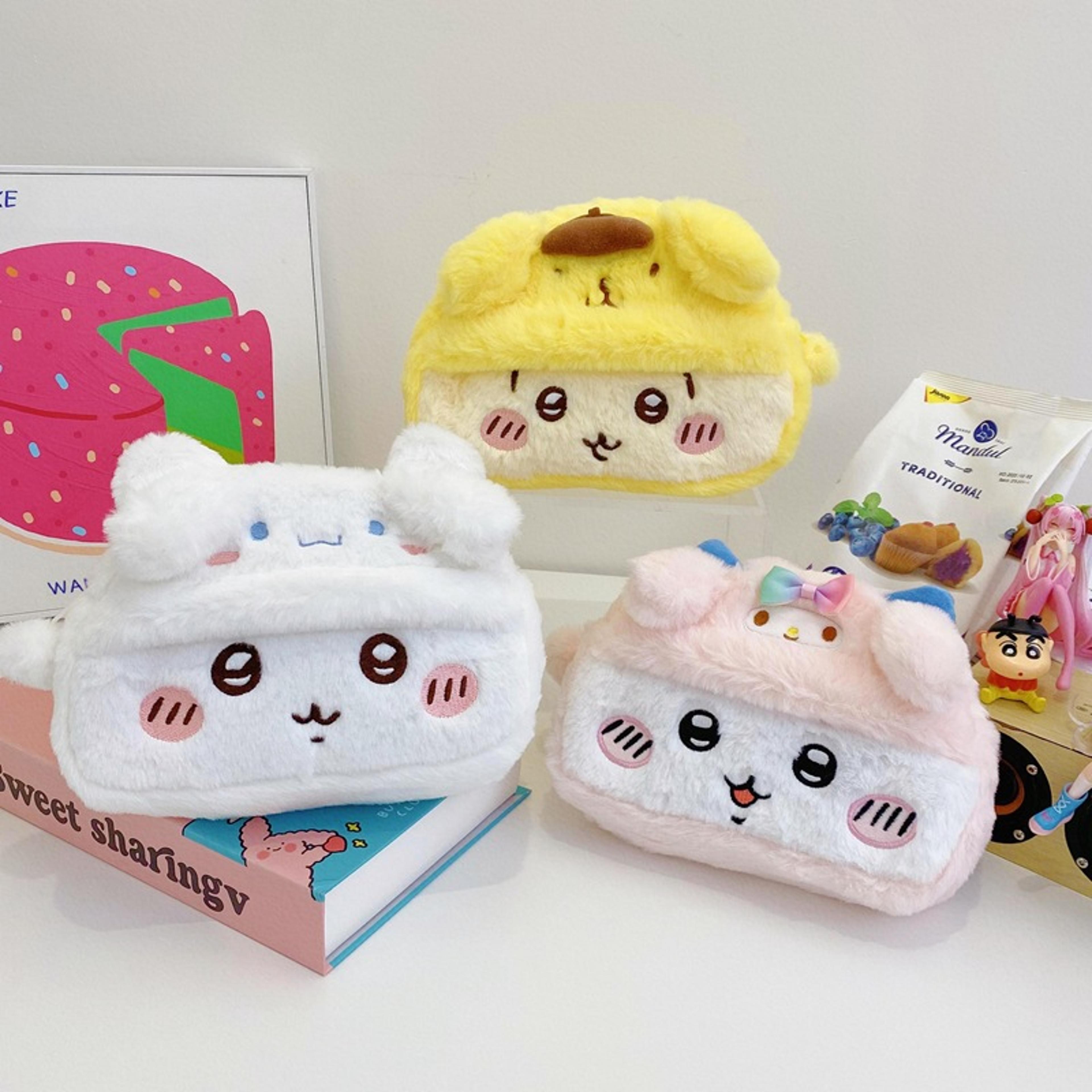 Kawaii Chiikawa Plush Case With Large Capacity Storage Cosmetic  Makeup Bag 1