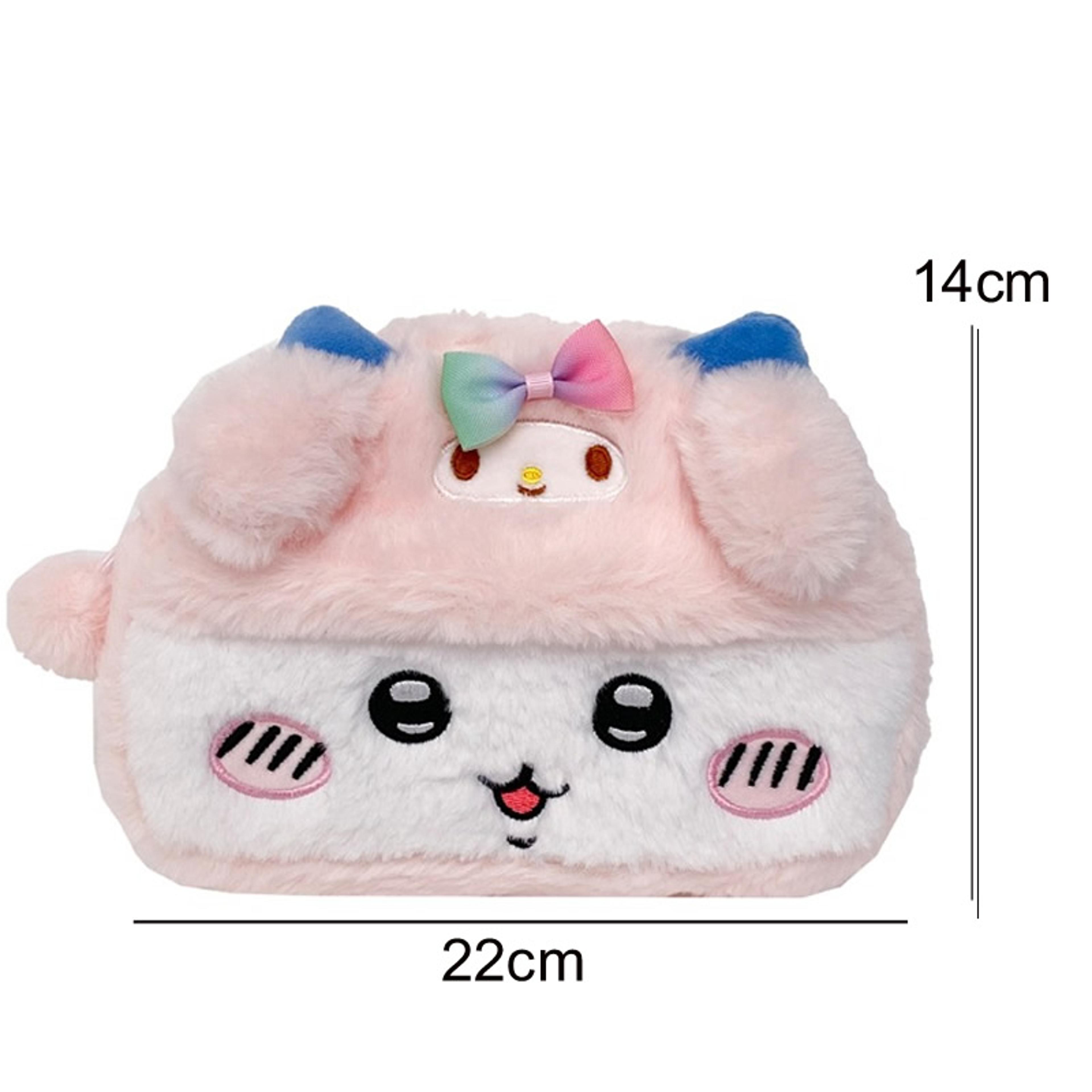 Kawaii Chiikawa Plush Case With Large Capacity Storage Cosmetic  Makeup Bag 2