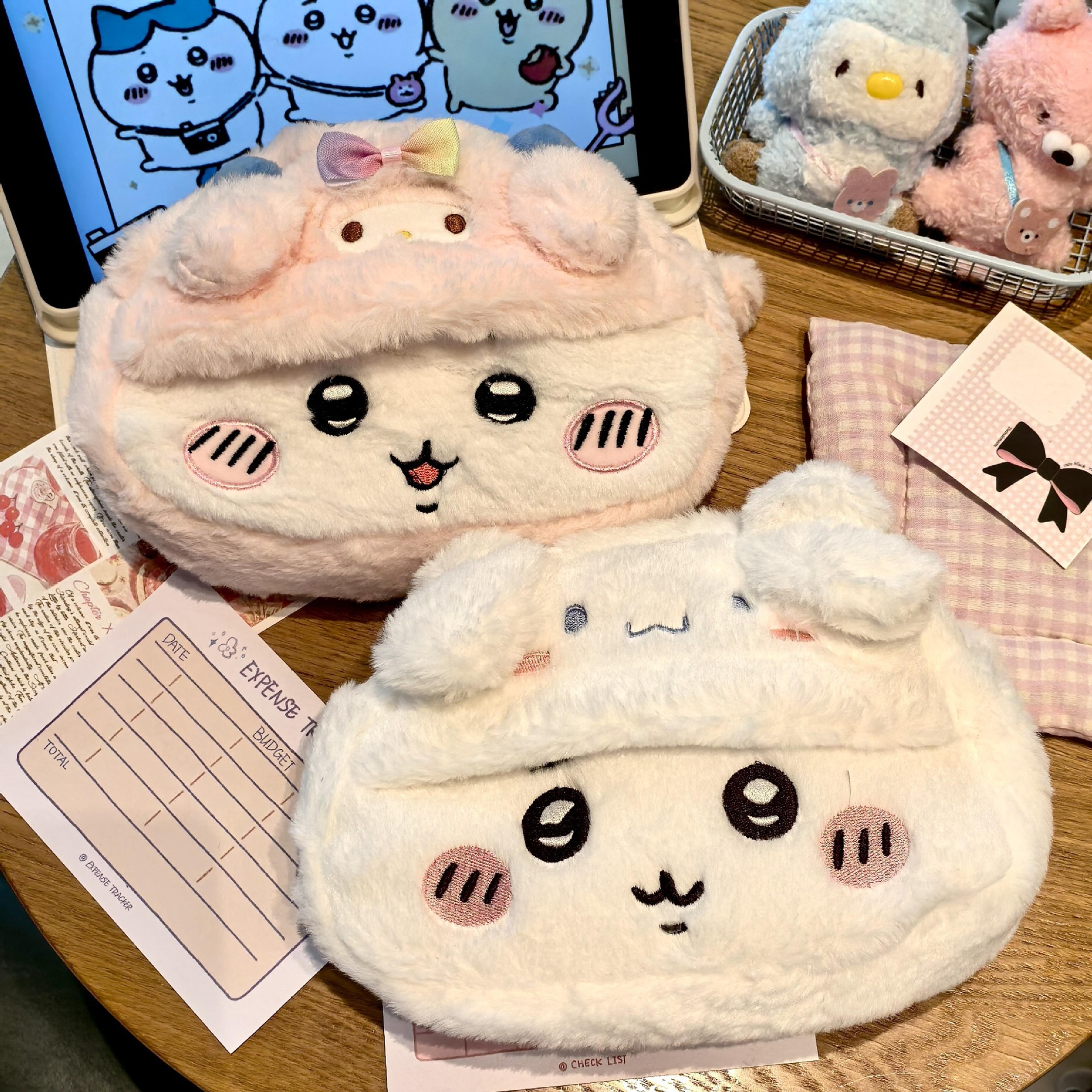 Kawaii Chiikawa Plush Case With Large Capacity Storage Cosmetic  Makeup Bag 4