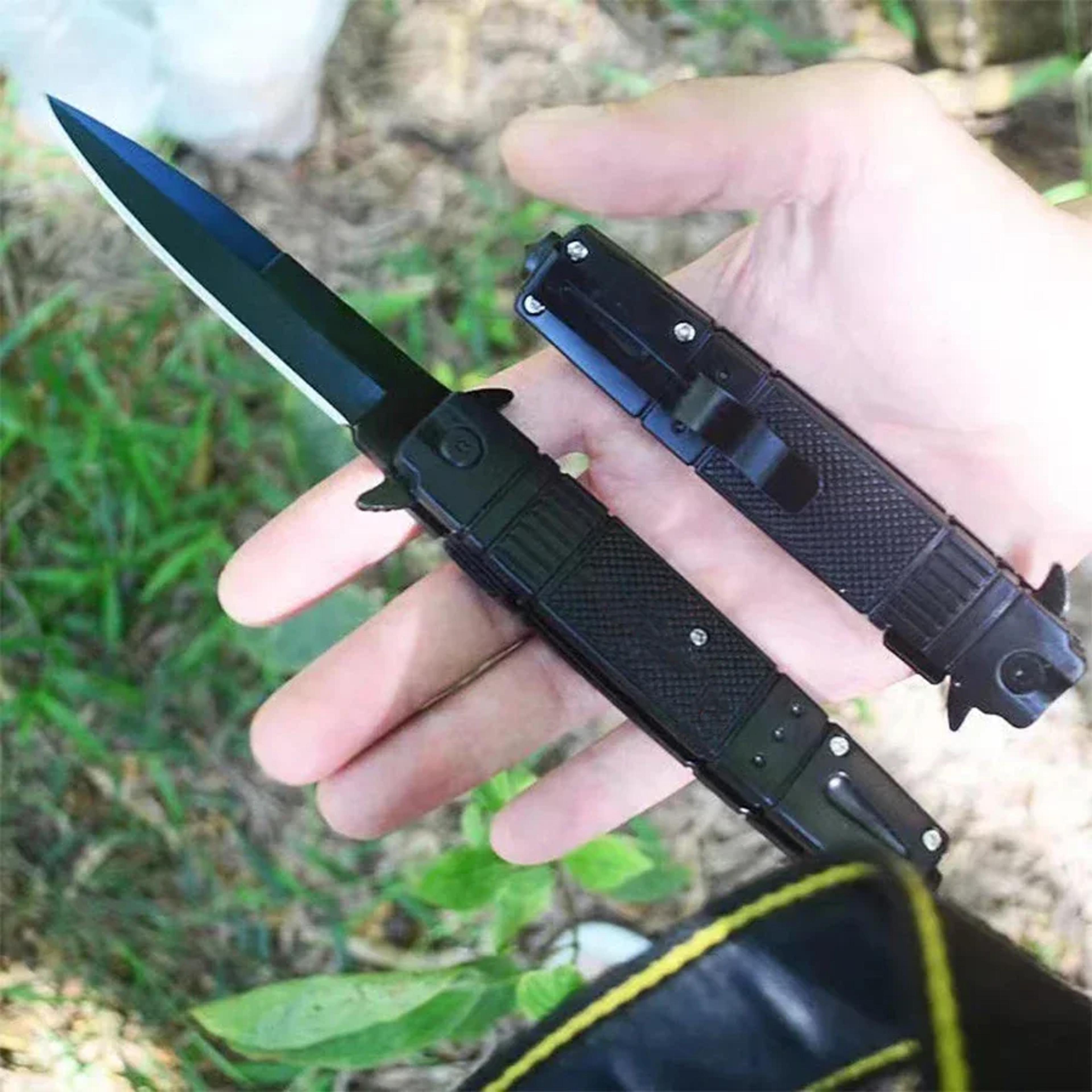 premium outdoor folding knife stainless steel survival tool