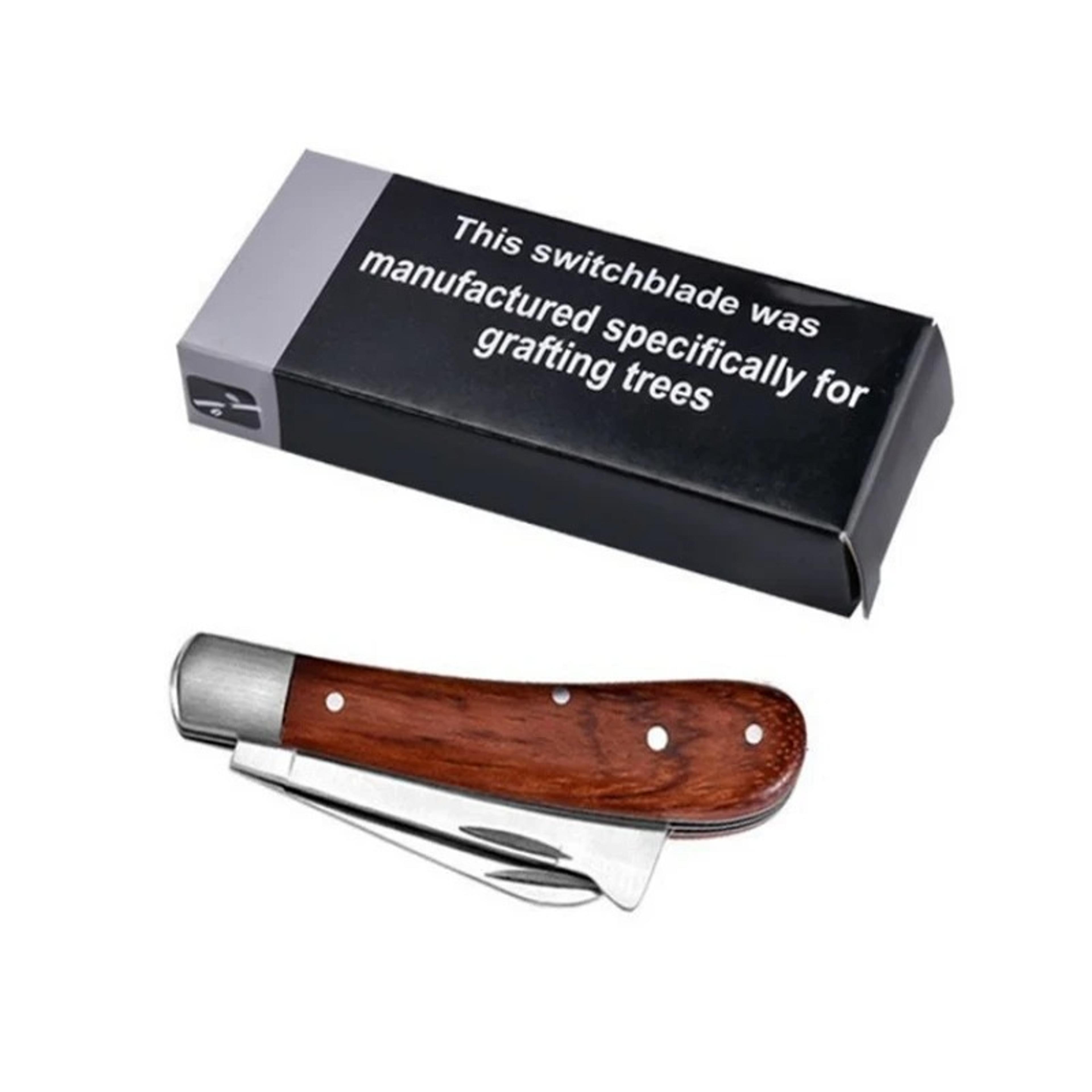 Professional Folding Grafting Knife Precision Fruit Tree Grafting  Pruning Tool With Wooden Handle 4