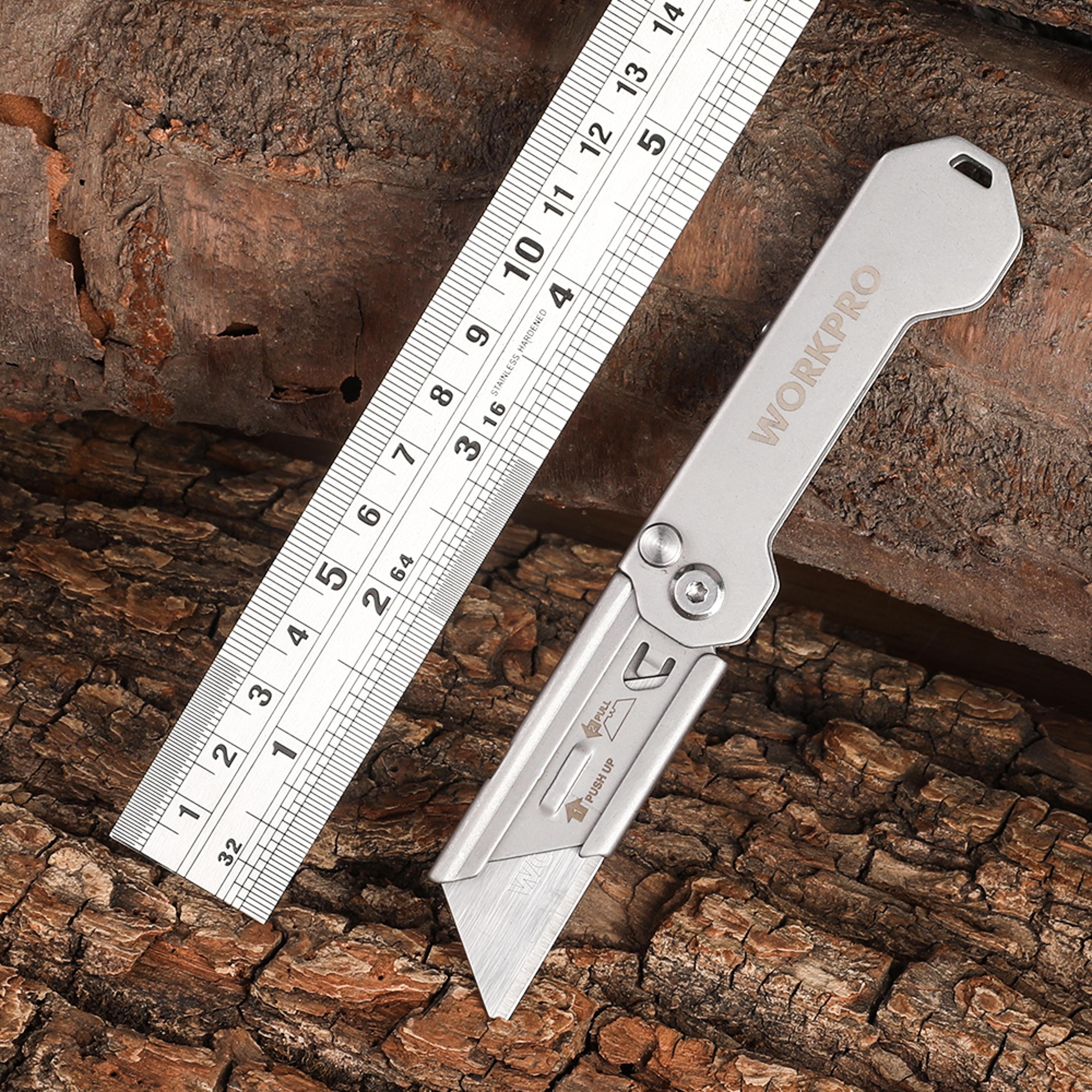 folding pocket utility knife quick change stainless steel cutter