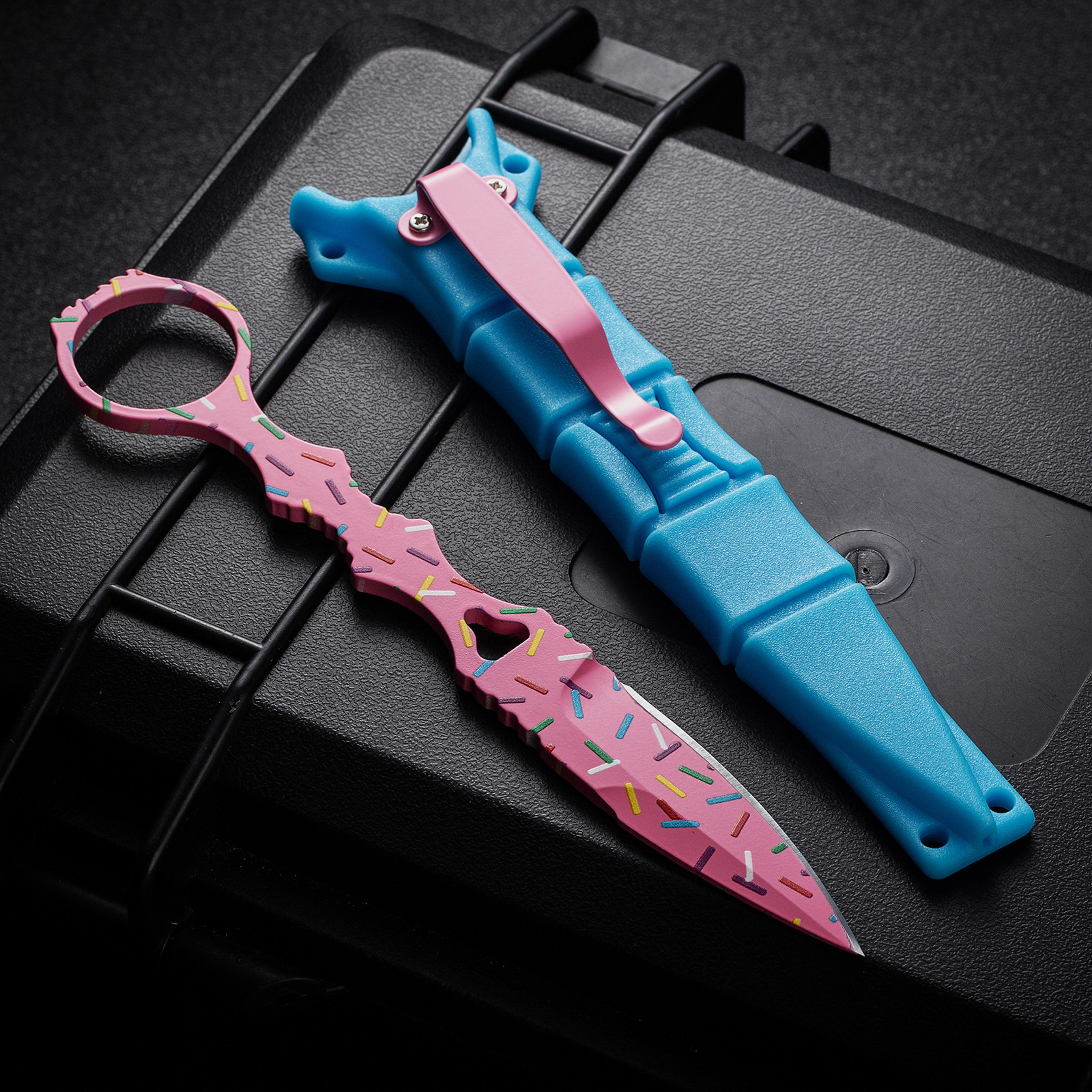 portable butterfly knife compact small straight knife for outdoor adventures