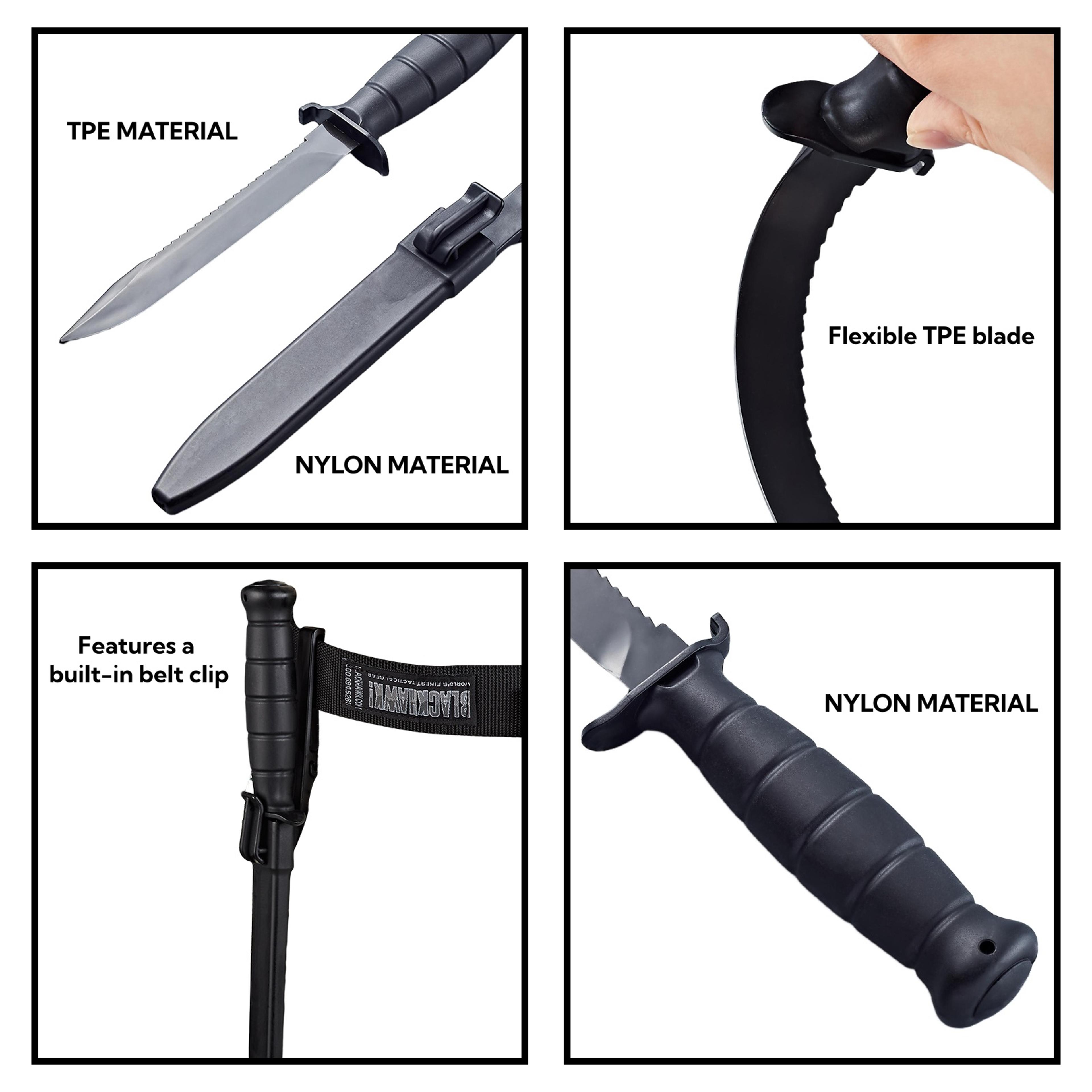 Durable Plastic Training Knife With Sheath Safe For Cosplay  Military Practice 4