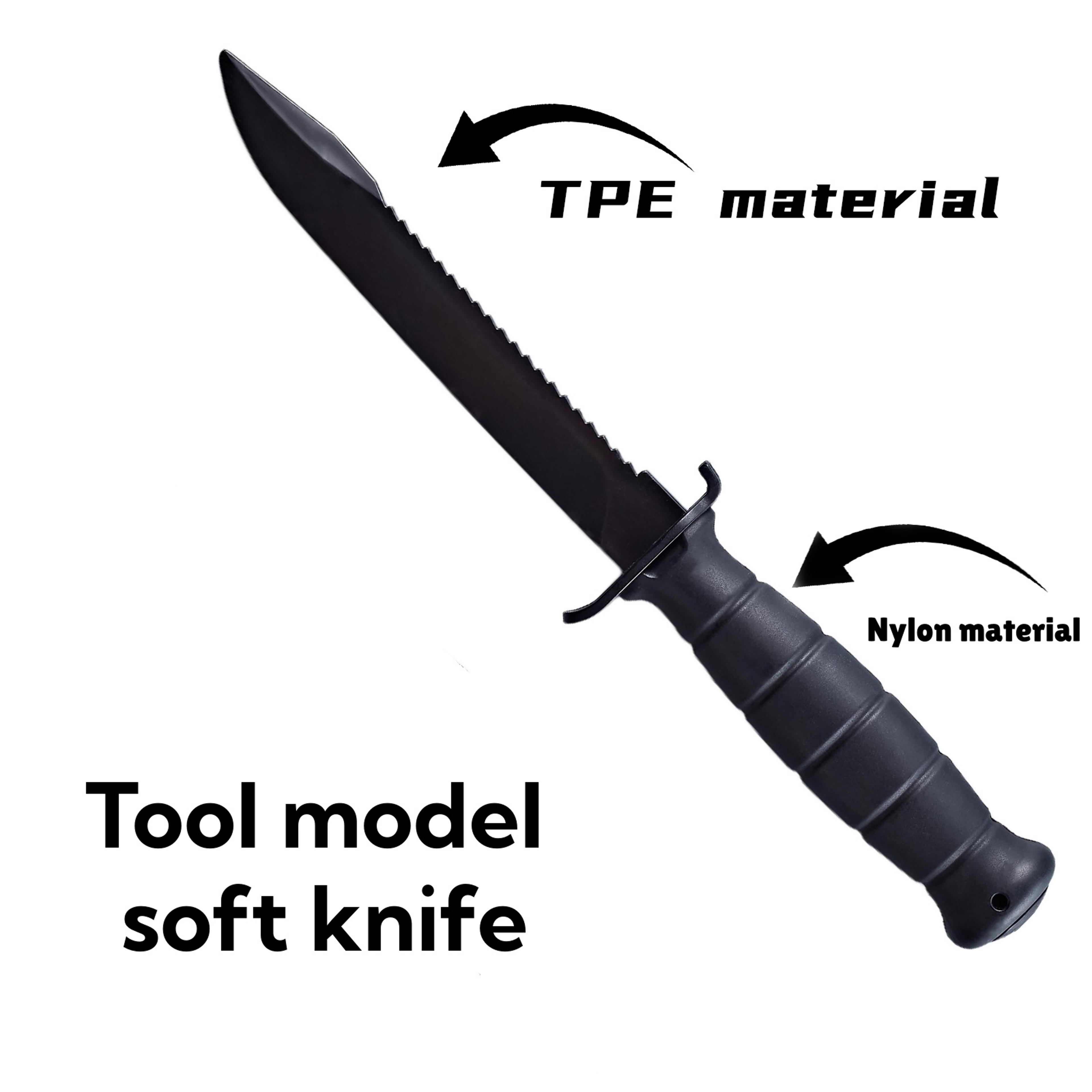 Durable Plastic Training Knife With Sheath Safe For Cosplay  Military Practice 5