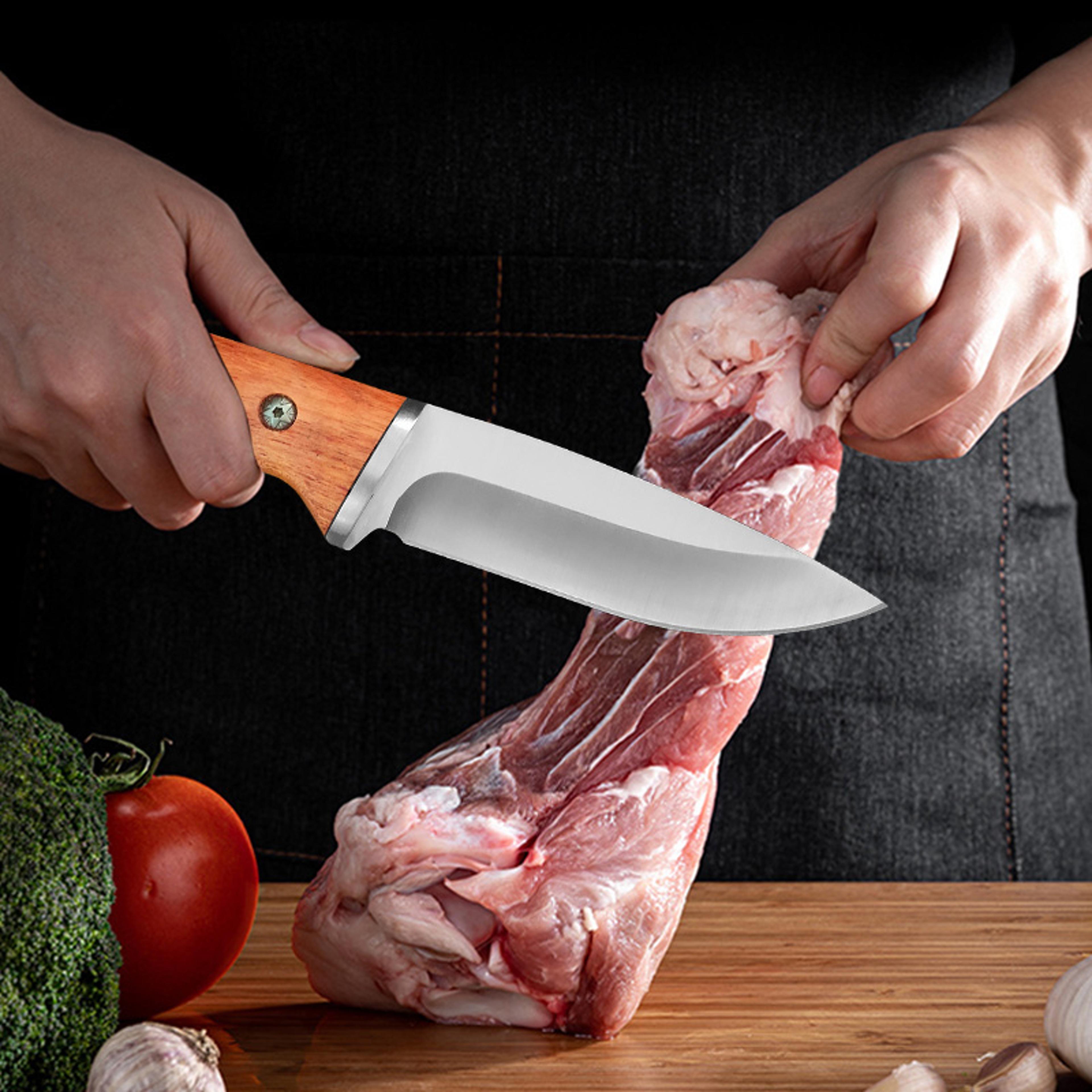 Premium Stainless Steel Boning Knife Sharp Chef  Meat Cleaver 4