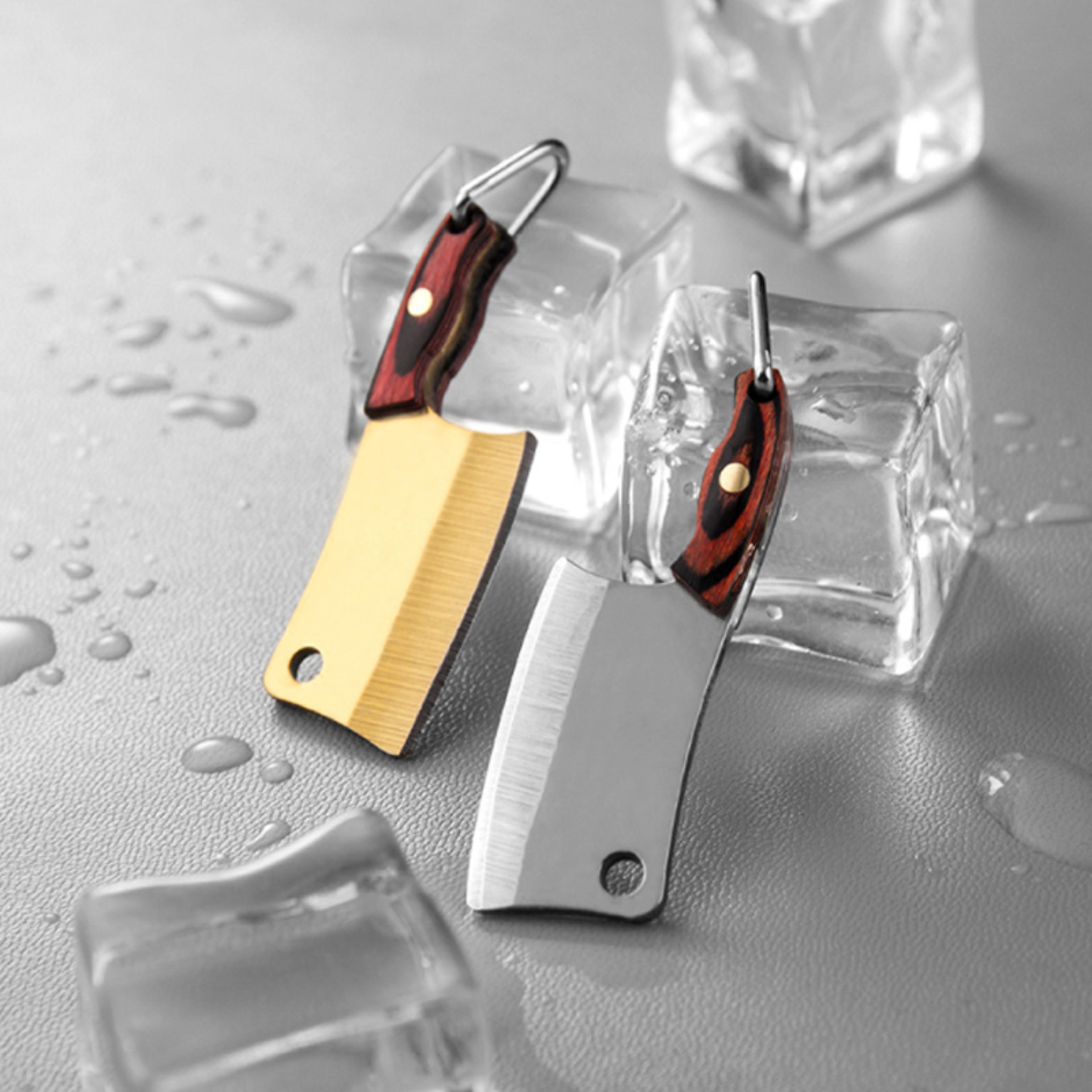 Ultra Compact Keychain Knife Portable Mini Fixed Blade Pocket Knife  Peeler 0
