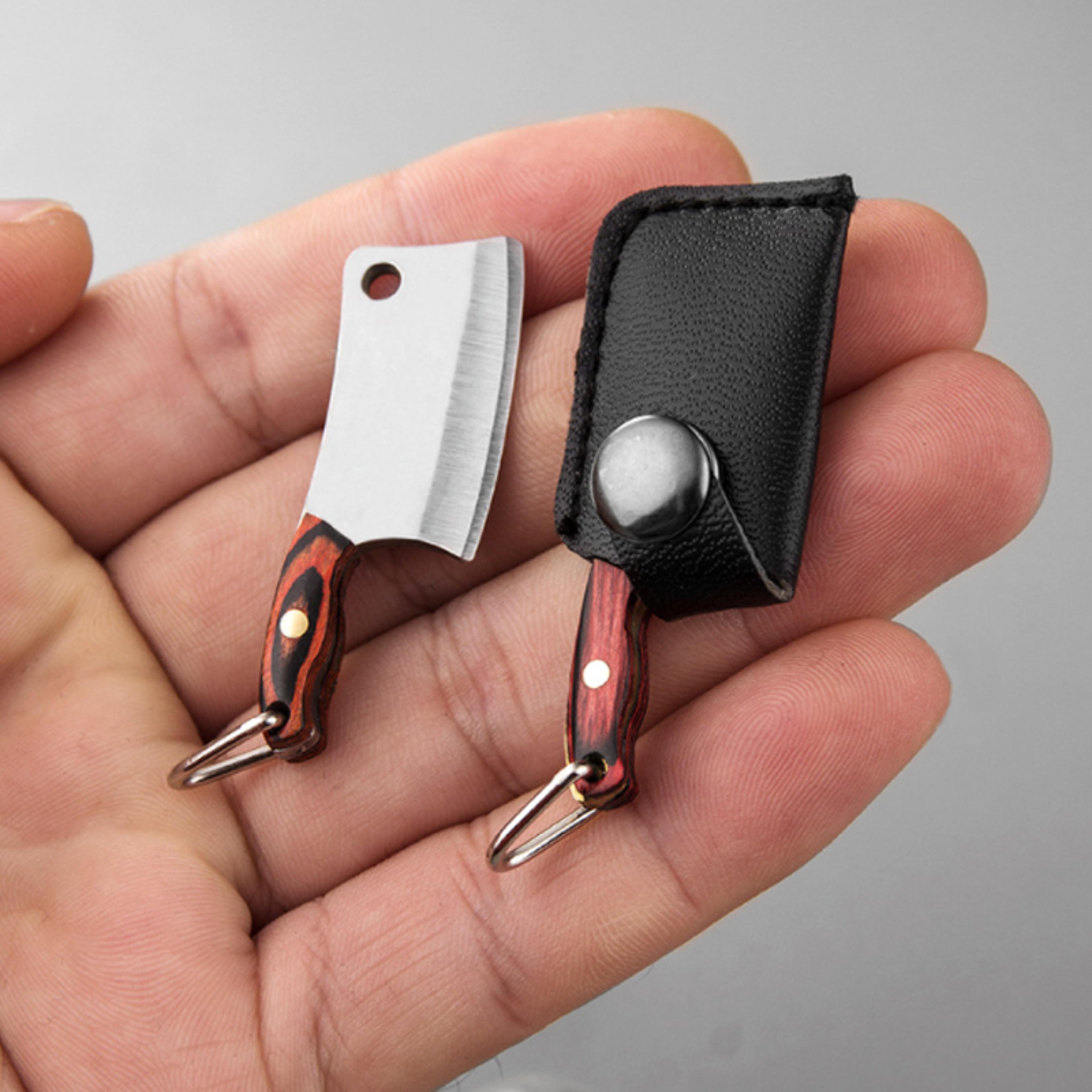 Ultra Compact Keychain Knife Portable Mini Fixed Blade Pocket Knife  Peeler 3