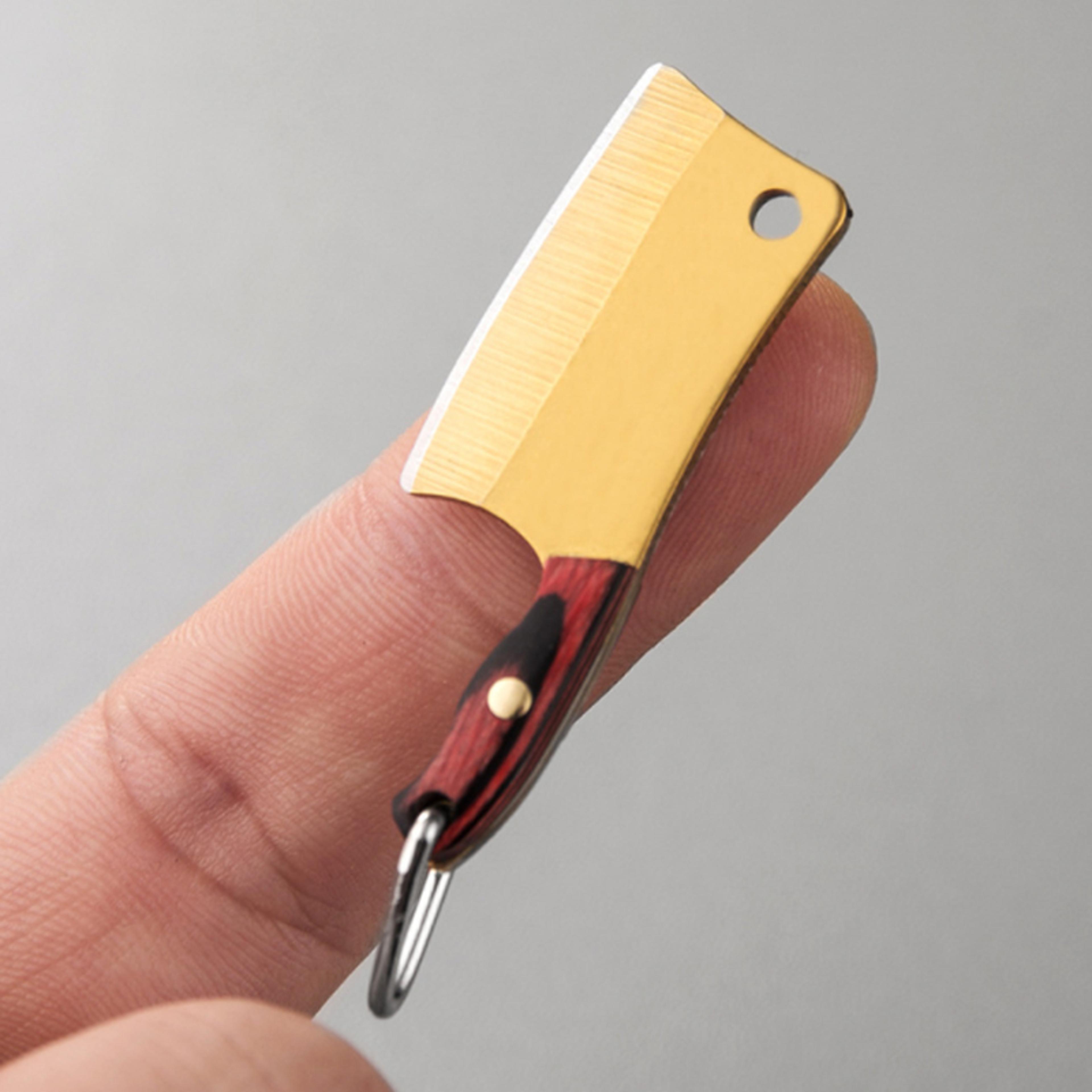 Ultra Compact Keychain Knife Portable Mini Fixed Blade Pocket Knife  Peeler 9