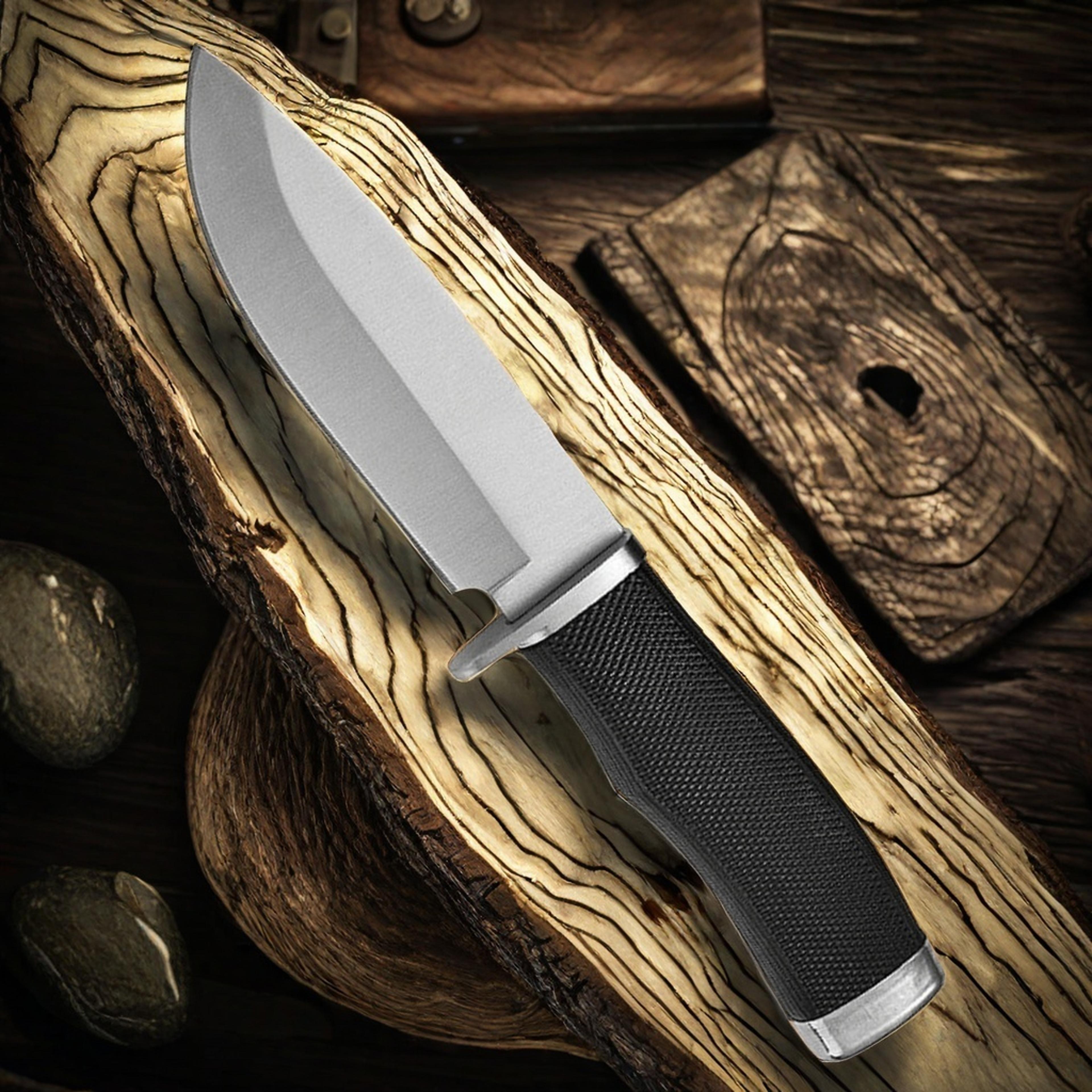 high hardness tactical survival knife with nylon sheath