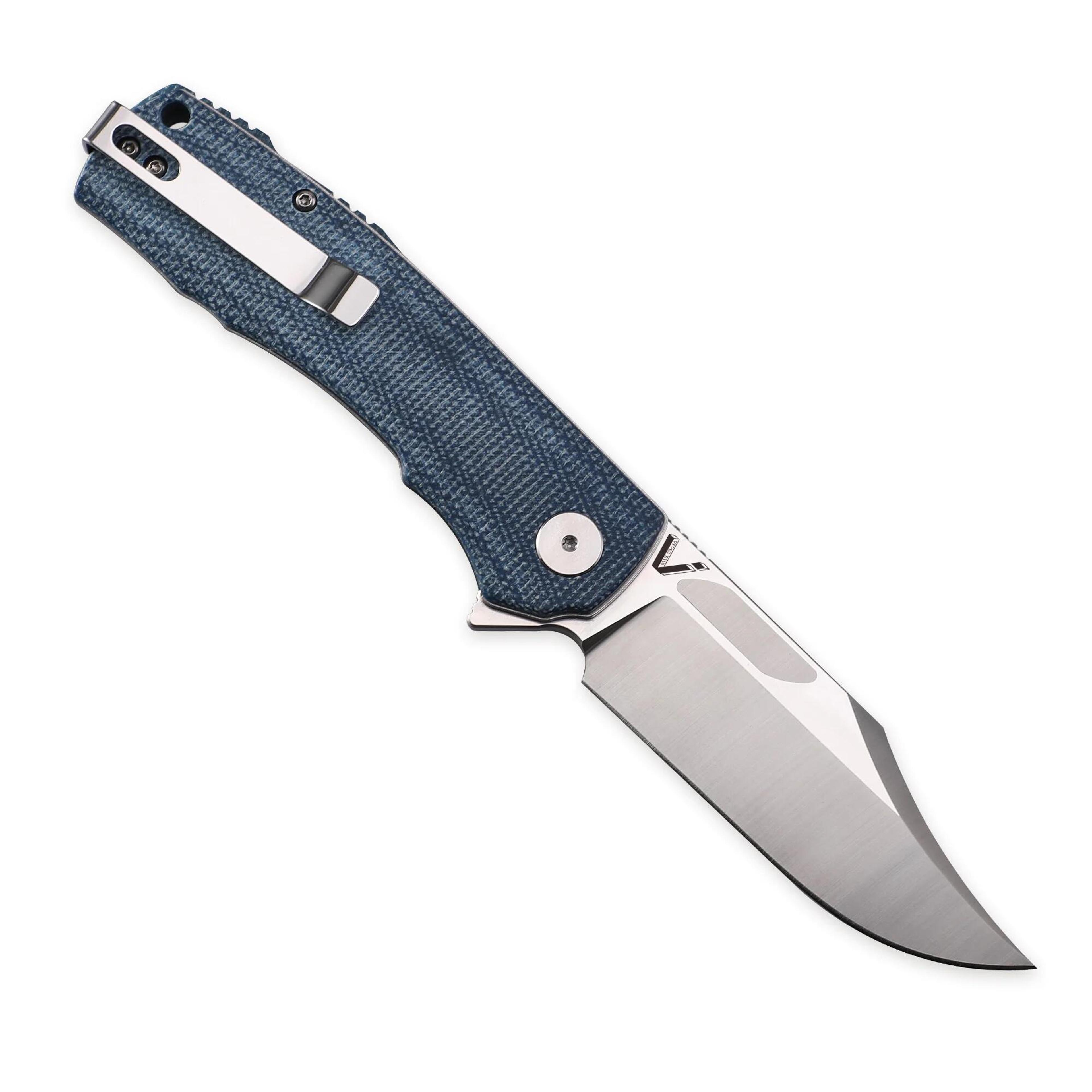 petrified fish victor pocket knife with steel blade and micarta handle