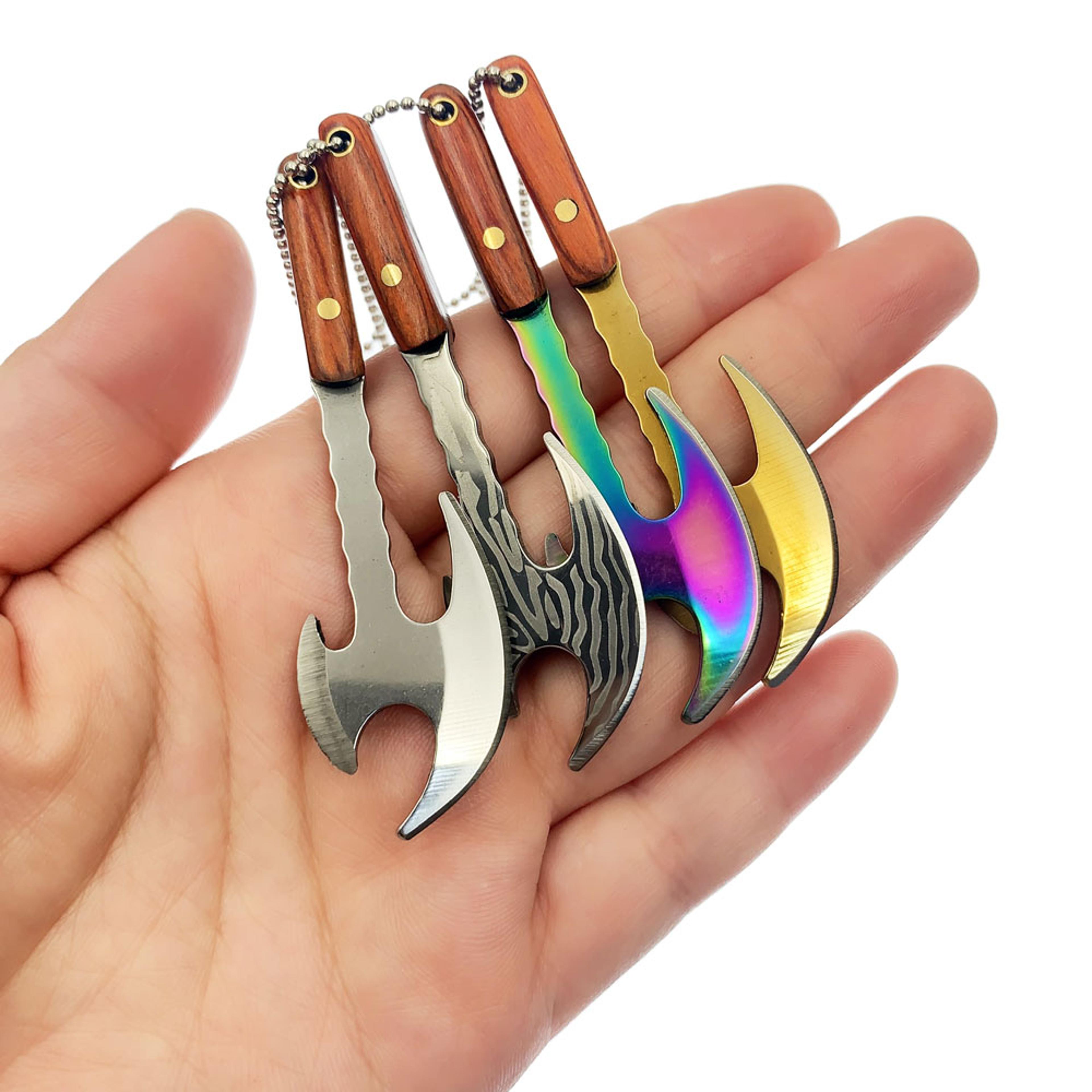 mini keychain camping axe stainless steel utility tool