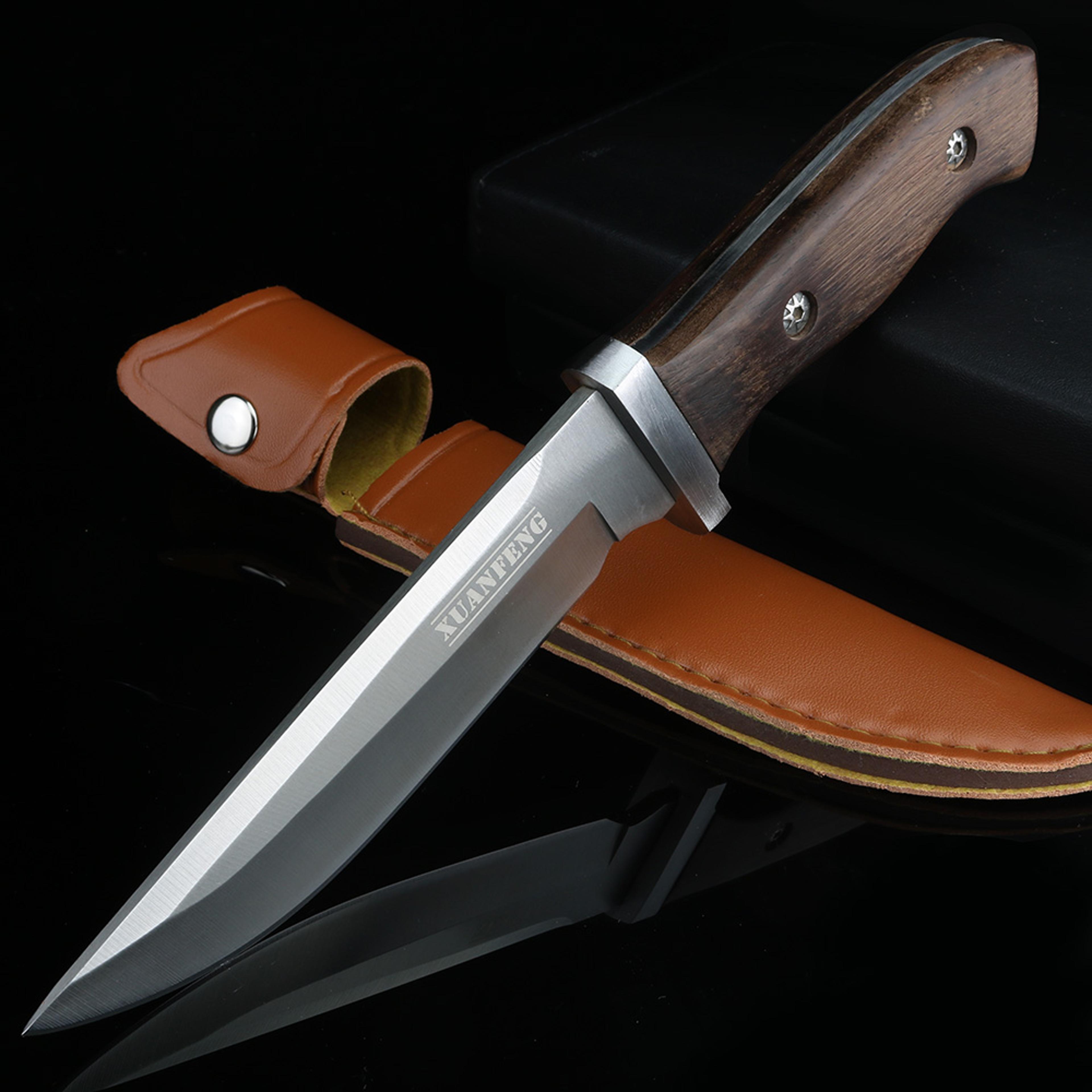 heavy duty outdoor survival knife fixed blade hunting & camping knife