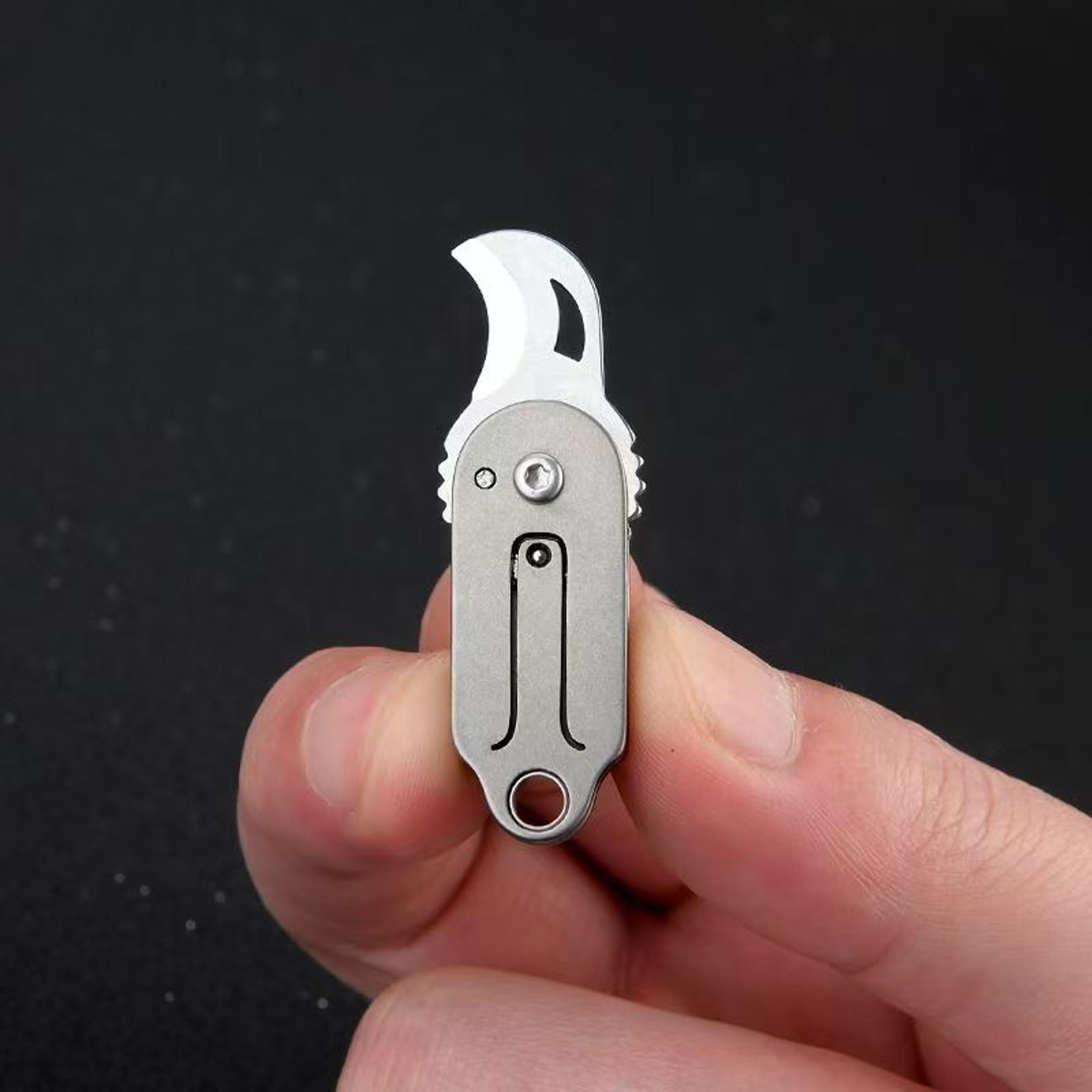 Premium Mini Titanium Folding Knife Compact Outdoor  Self Defense Tool 2