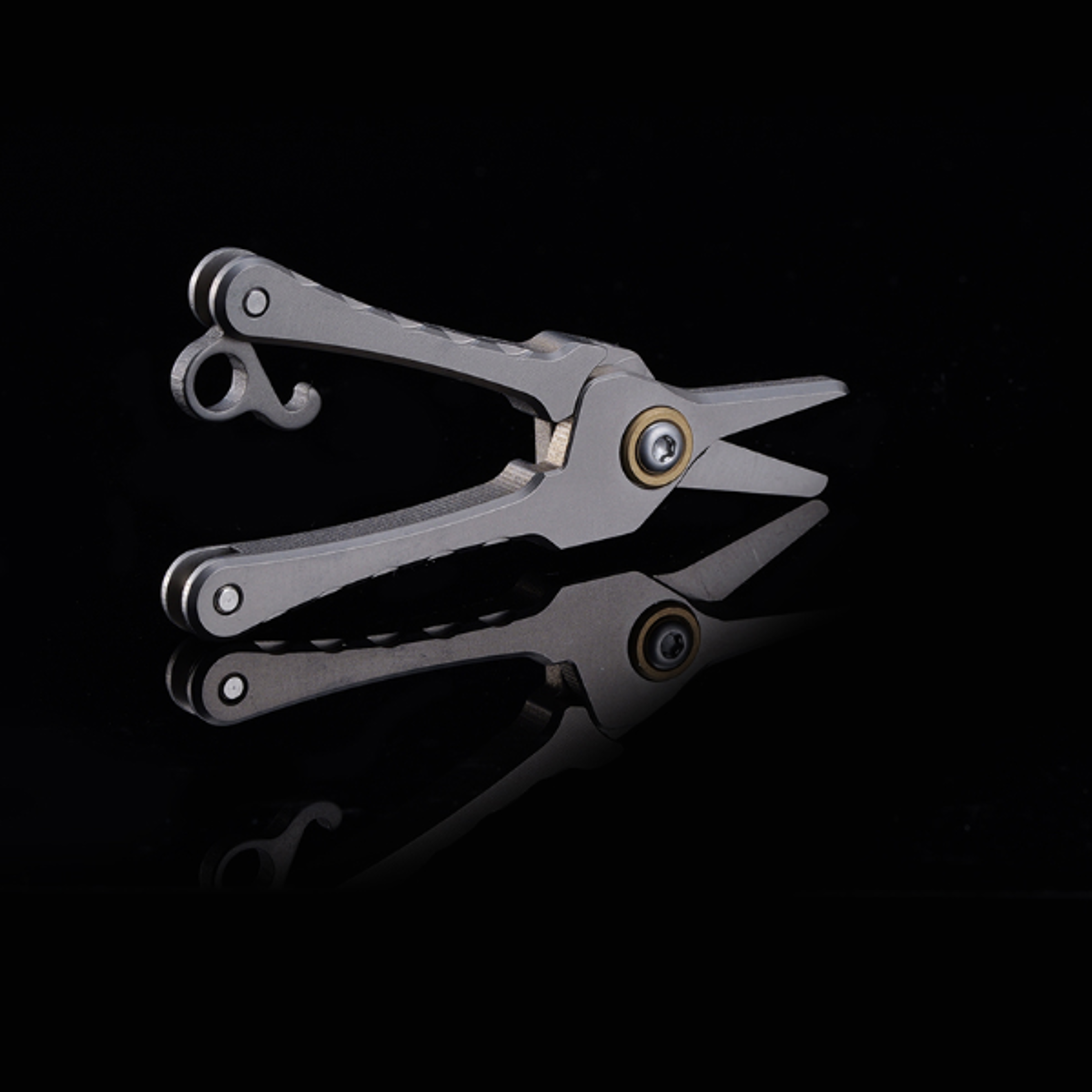 Mini Titanium Alloy Nose Hair Scissors EDC Home Tool Portable Keychain Pendant