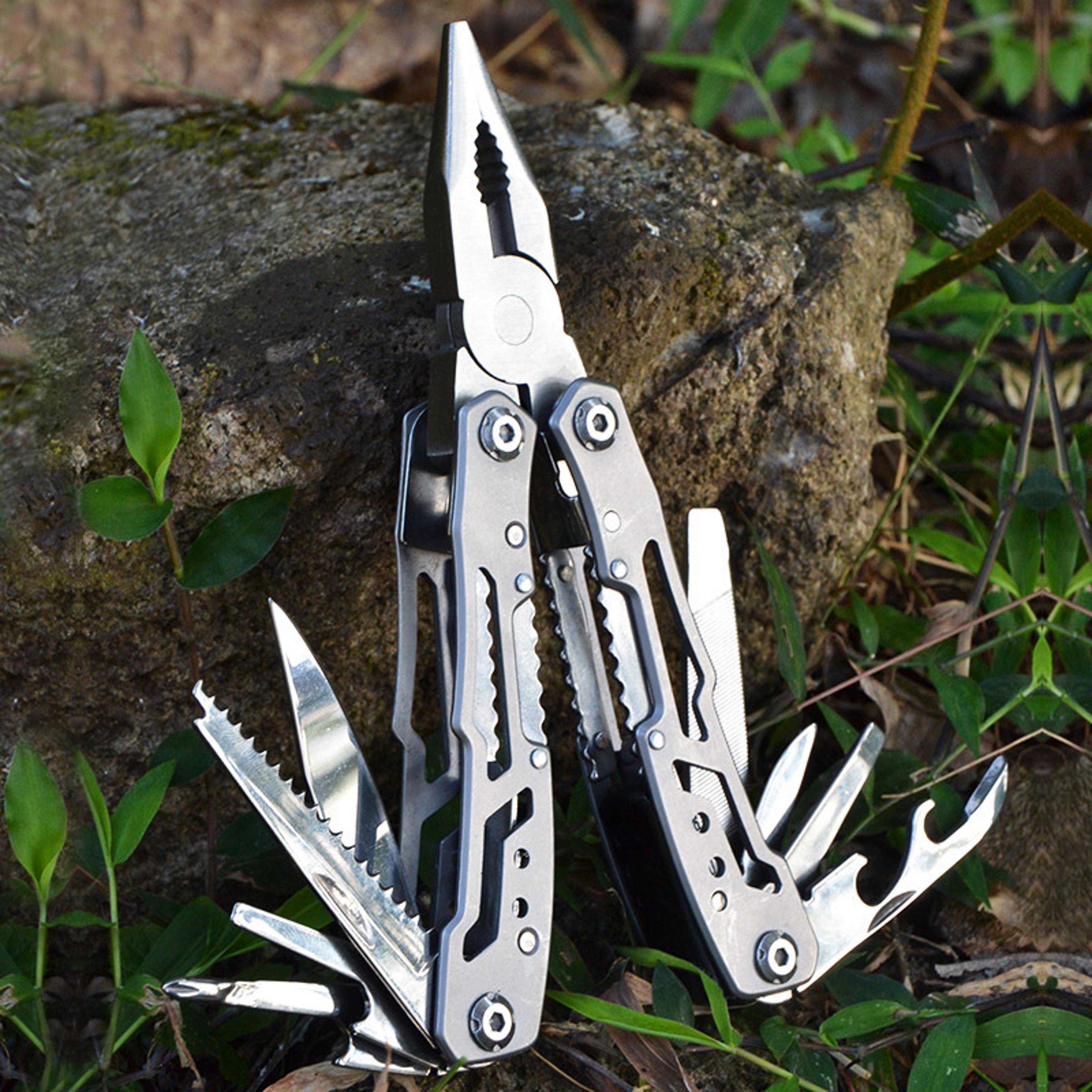 portable multi tool pliers folding camping survival tool
