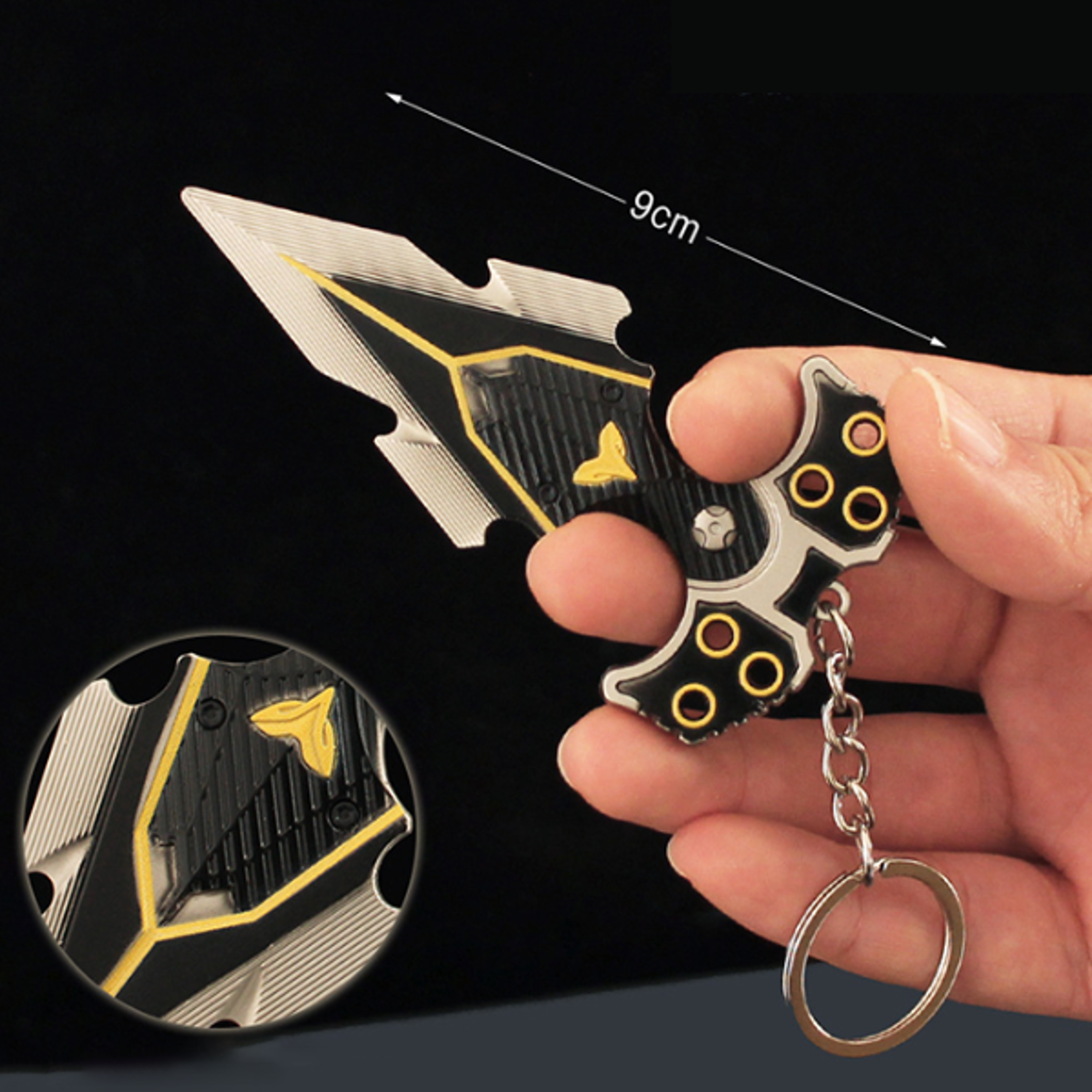 9cm Arena Breakout Knife Mini Chill Fang Hand Thorn Metal Keychain Alloy Pendant Game Model Accessor