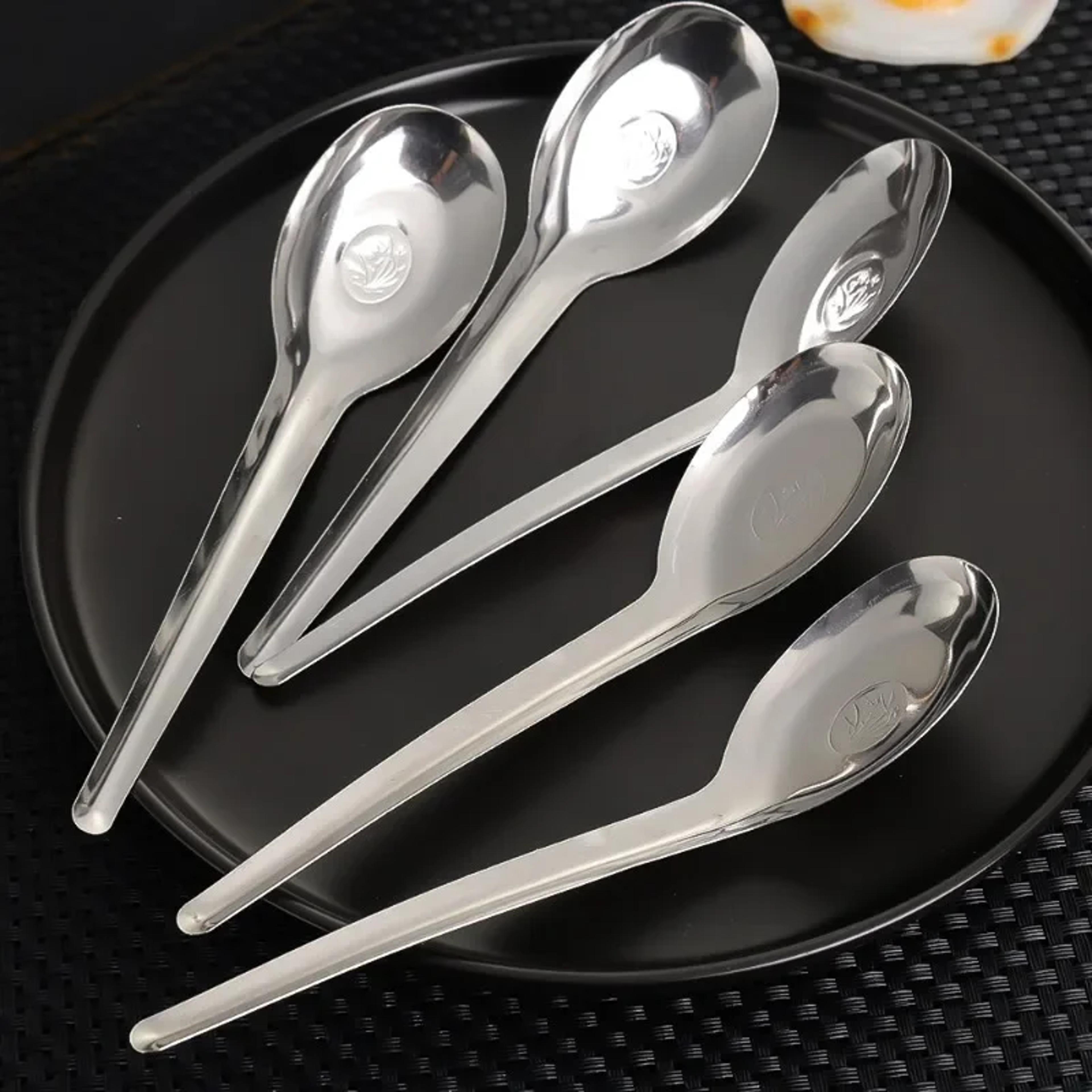 Stainless Steel Soup Spoons Durable Dinner Flatware Set 1