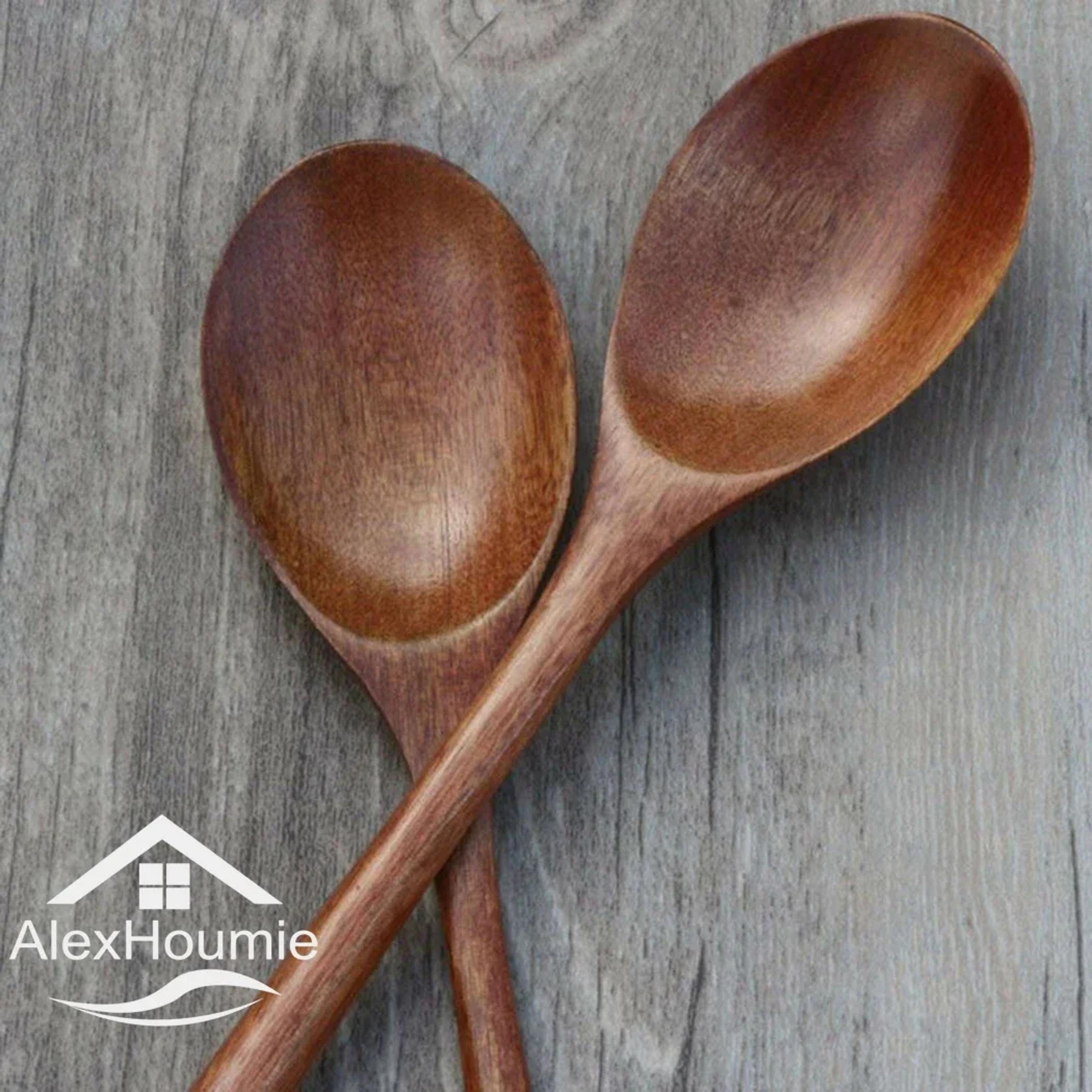 Bamboo Wooden Kitchen Spoons For Cooking  Serving 1