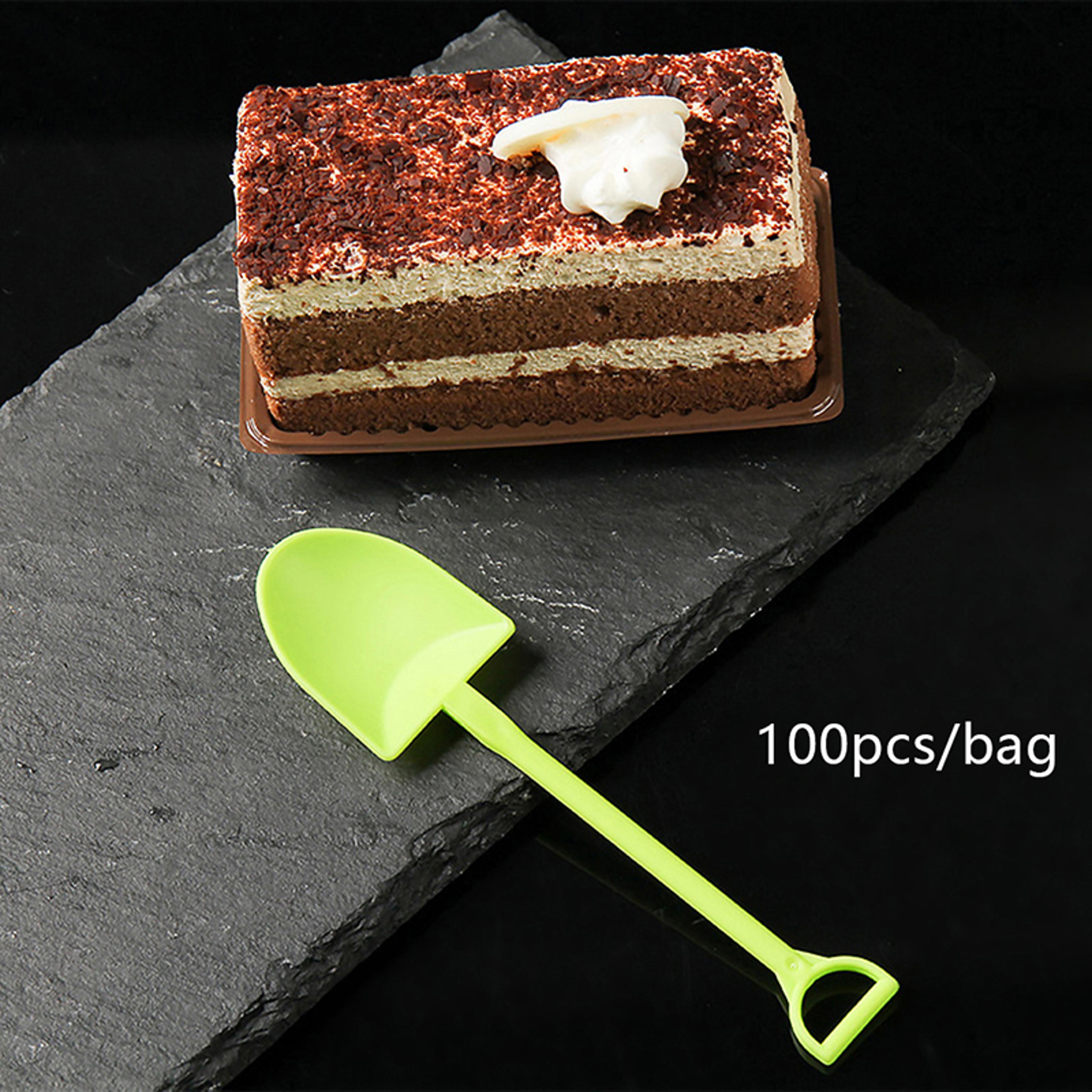 Disposable Creative Shovel Shape Mini Ice Cream Spoons Durable Plastic Dessert  Party Tableware 2