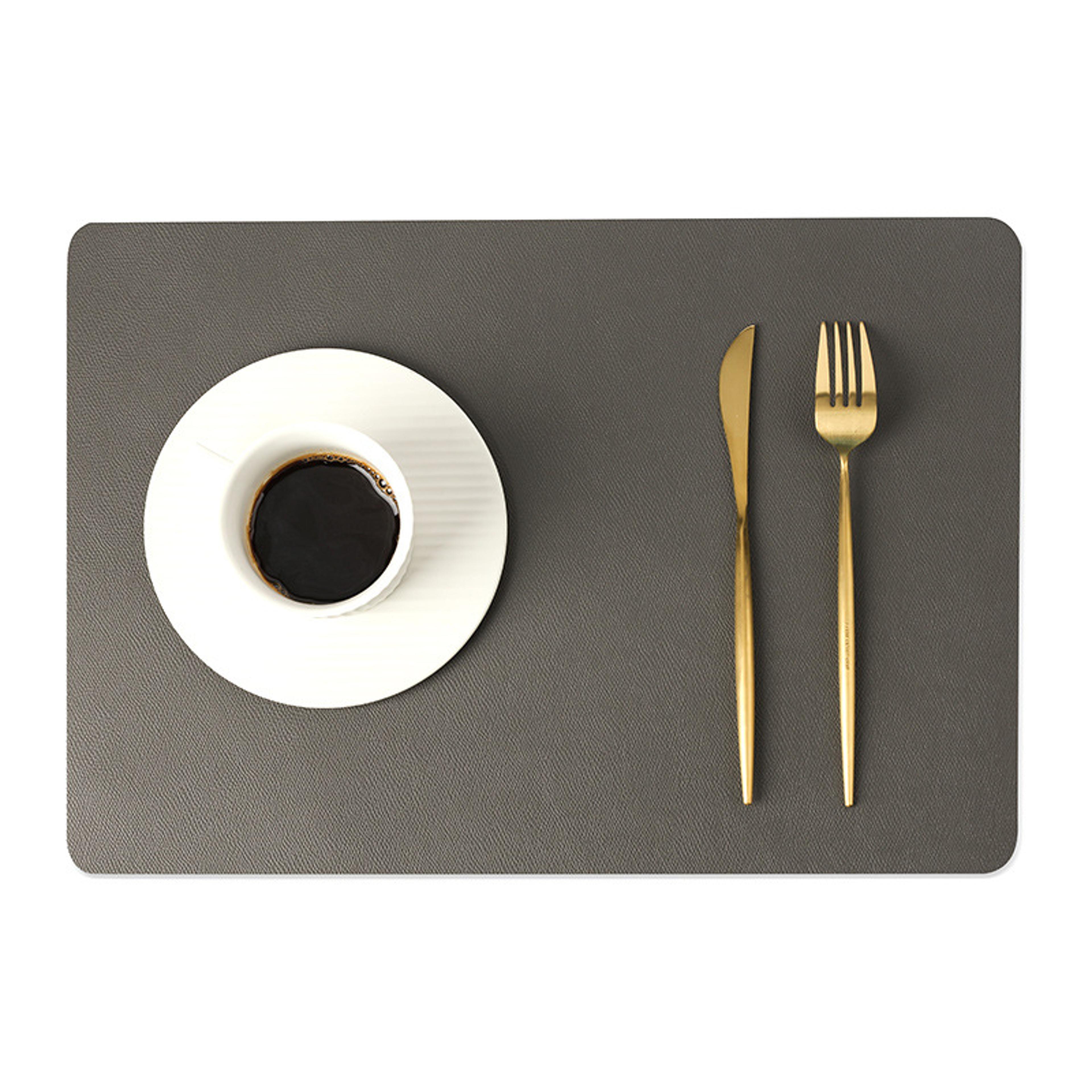 Premium Nordic Double Sided Leather Placemats Waterproof  Heat Insulating Dining Mats 7